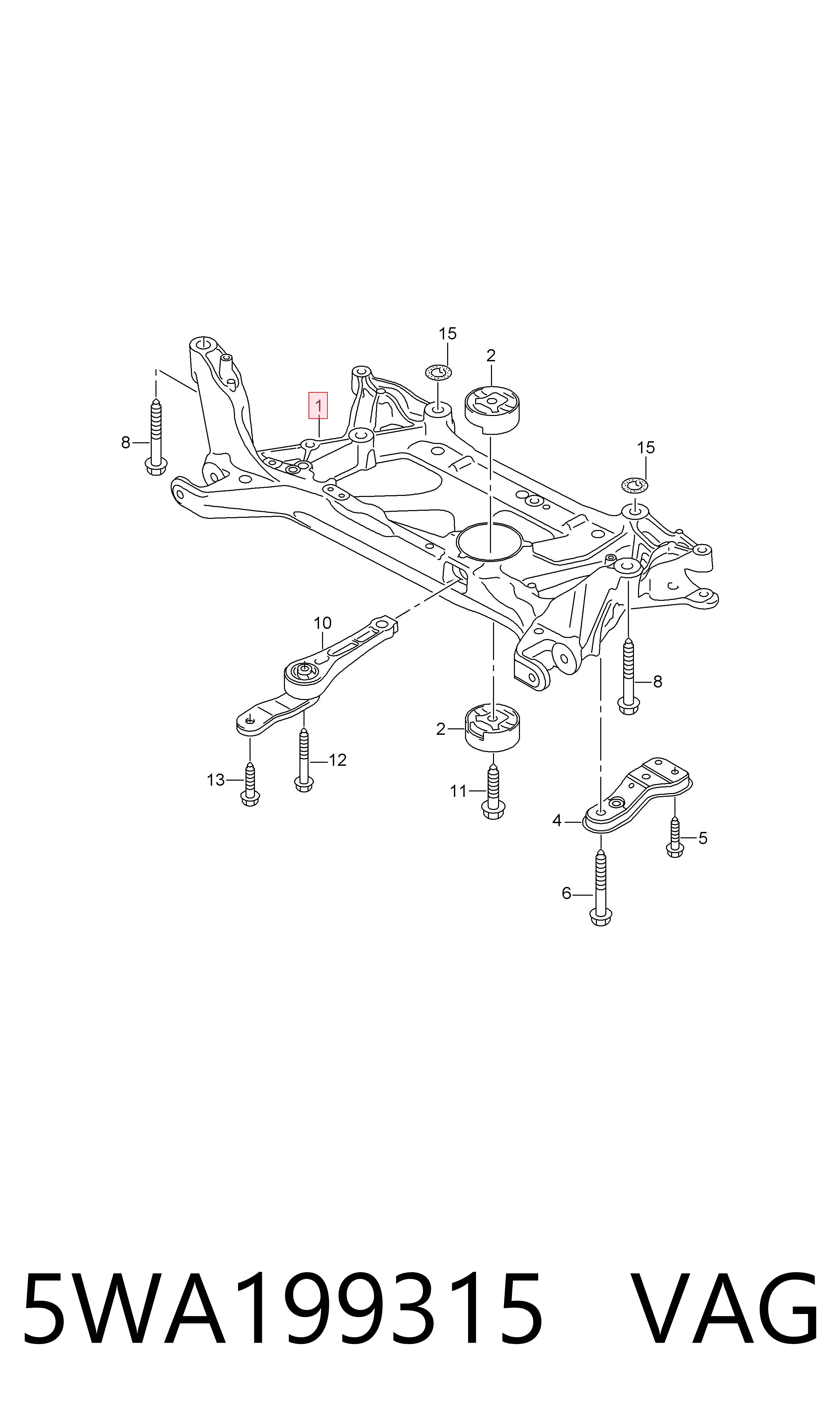 Subchasis delantero soporte motor Seat ATECA SUV (KH7, KHP) (2016 - 2026) precio, desde 190,21 EUR