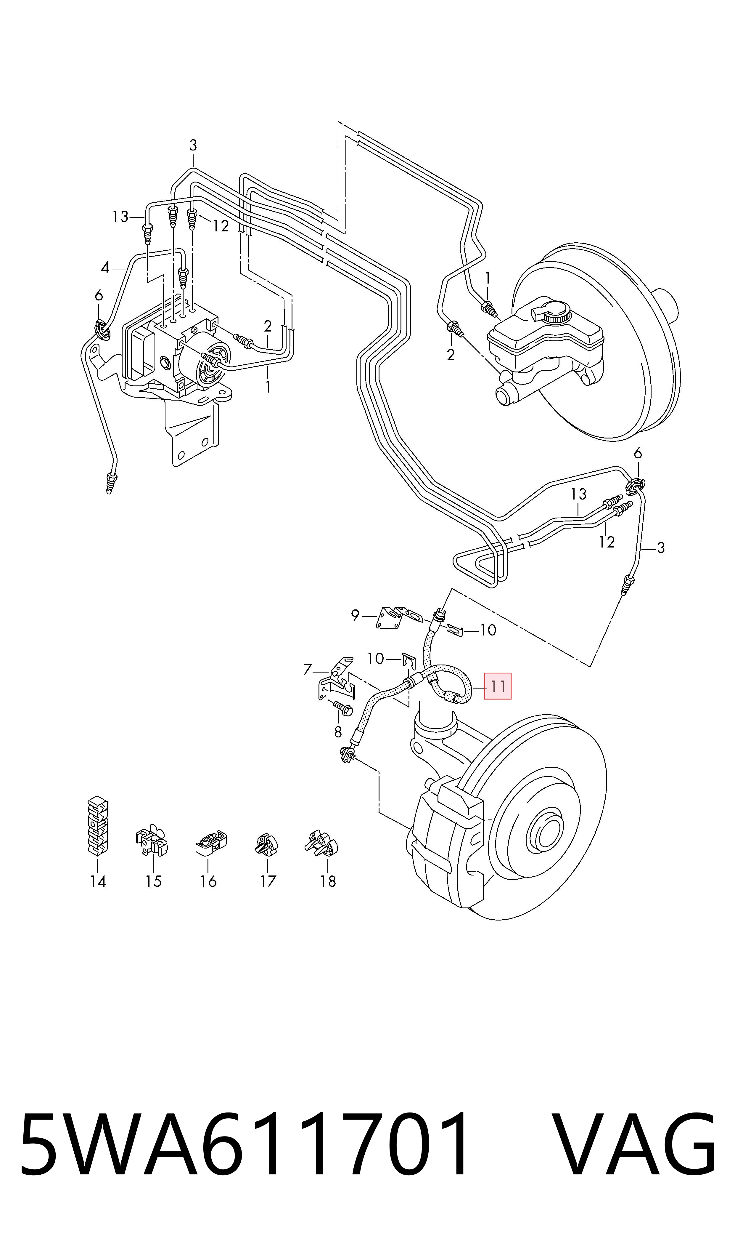 Latiguillos de freno delantero Audi A3 sedán (8YS, 8YM) (2020 - 2026) precio, desde 27,19 EUR