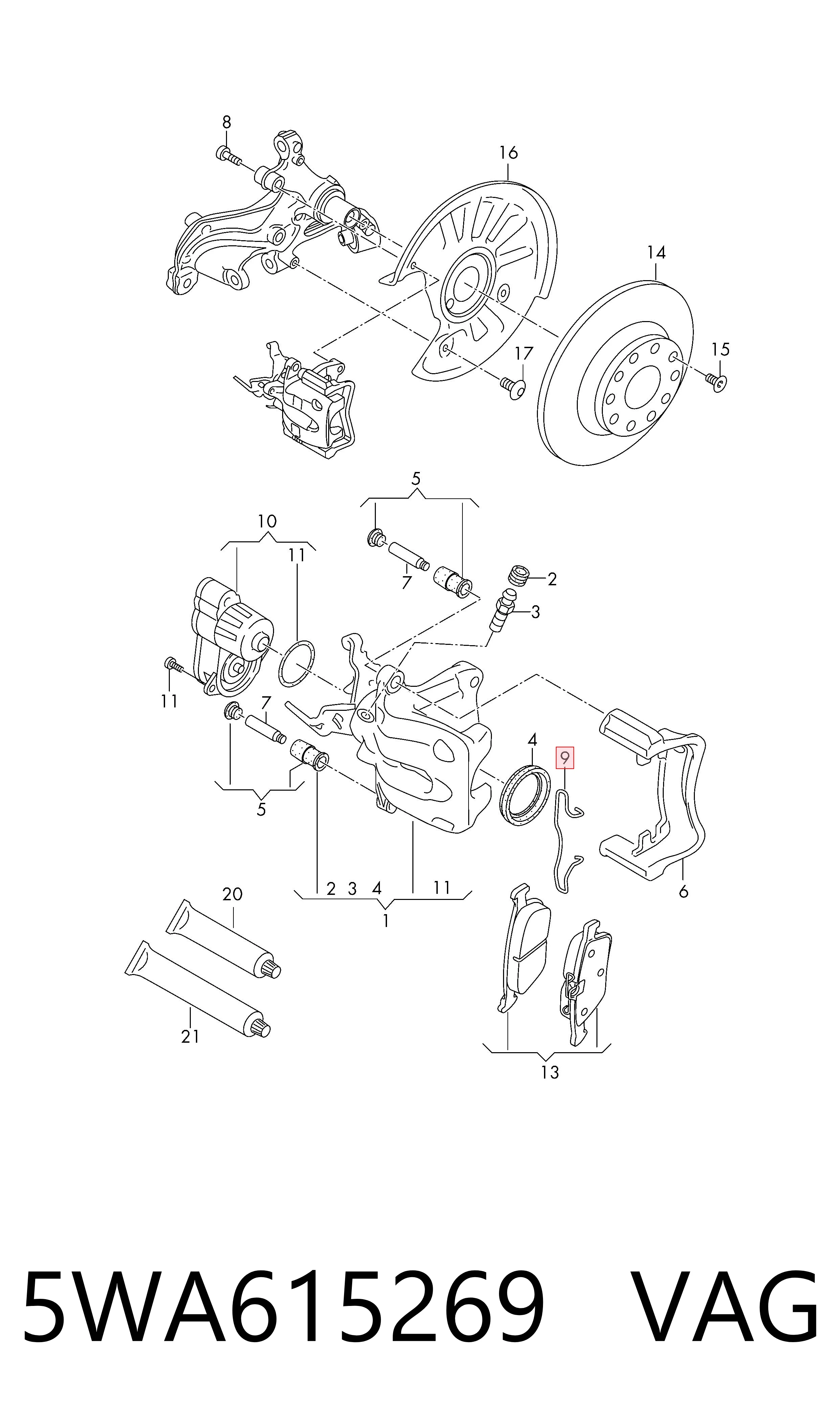  VAG 5WA615269 precio, desde 10,09 EUR