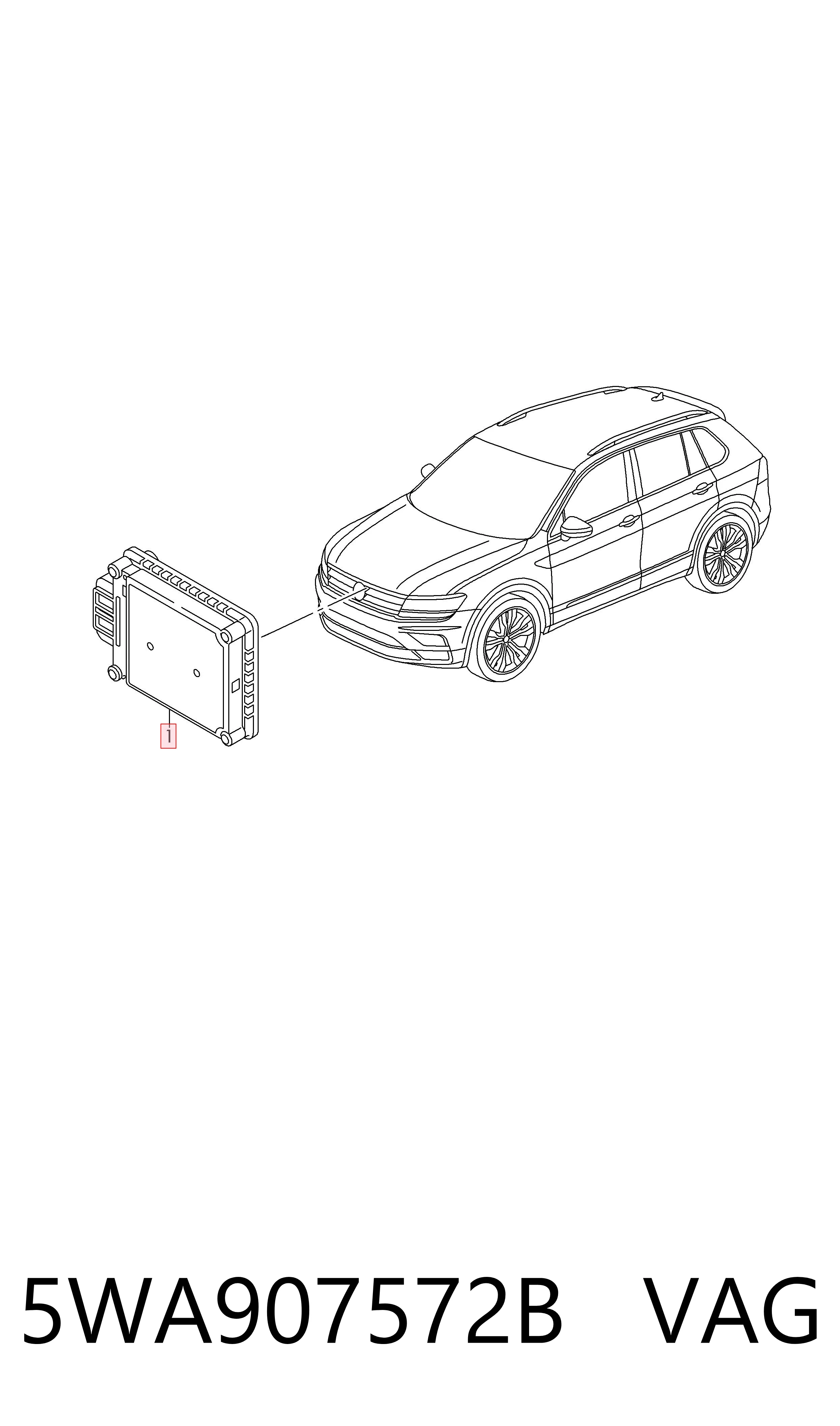 Sensor de distancia por radar VAG 5WA907572B precio, desde 315,08 EUR