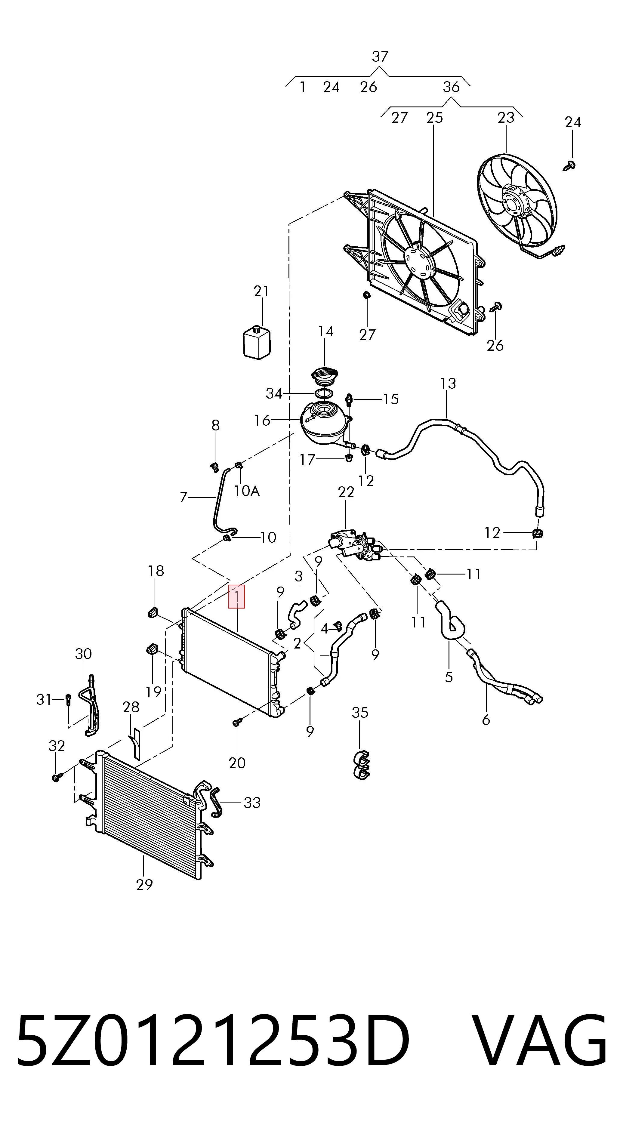 5Z0121253D VAG Refrigeración del motor