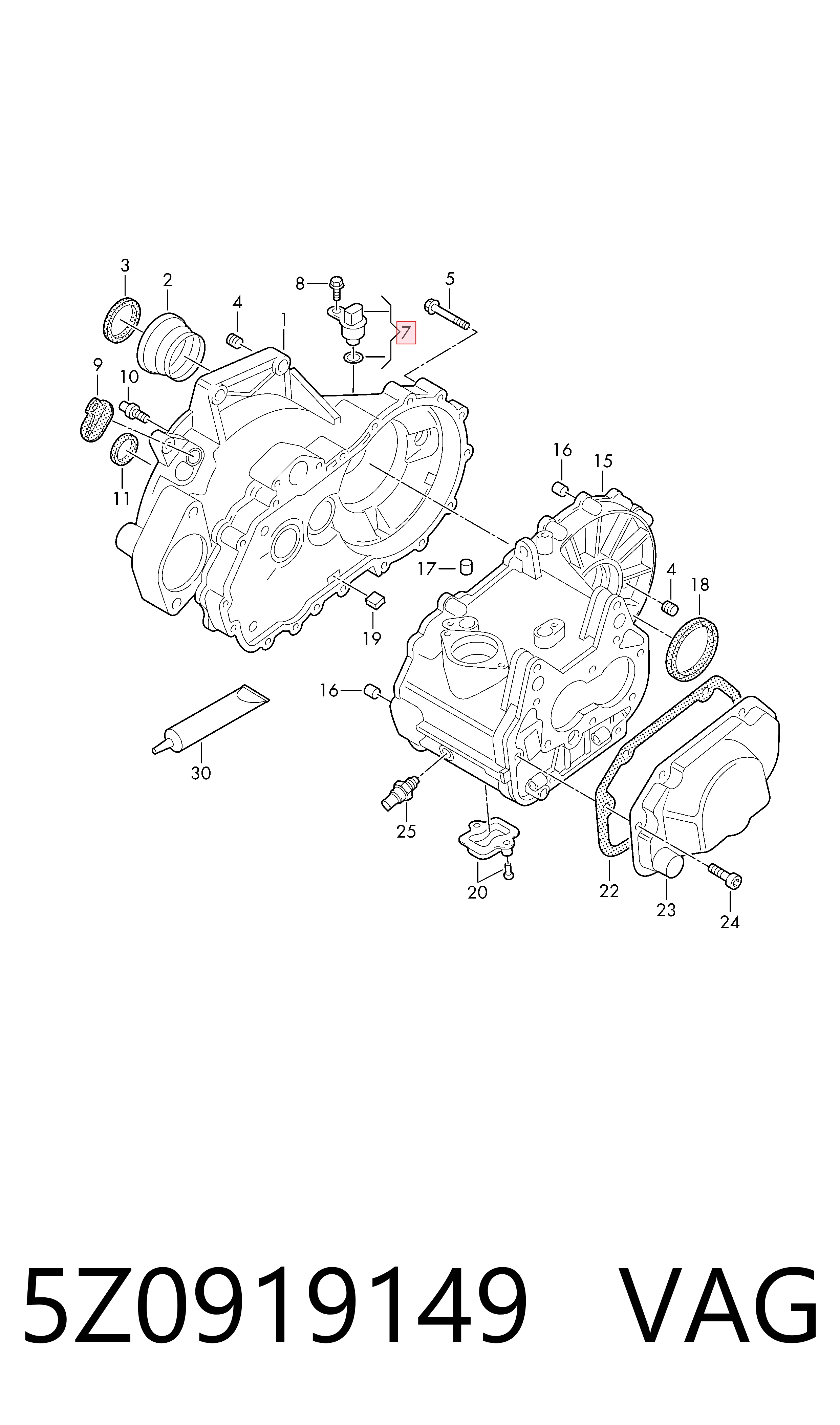Sensor de velocidad para Volkswagen Golf 5K1
