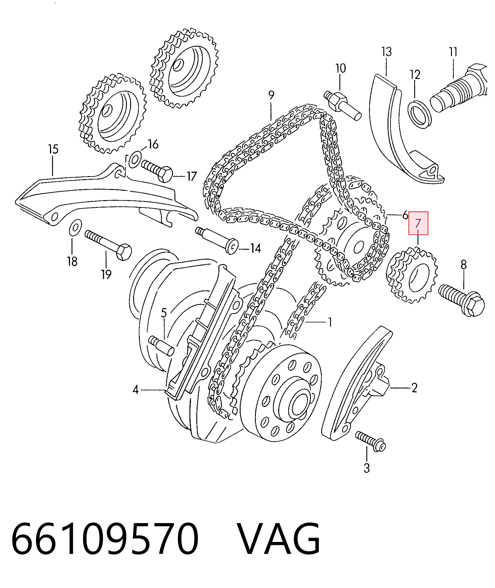 Piñón del cigüeñal Volkswagen Touareg I SUV (7LA, 7L6, 7L7) (2002 - 2010) precio, desde 21,01 EUR