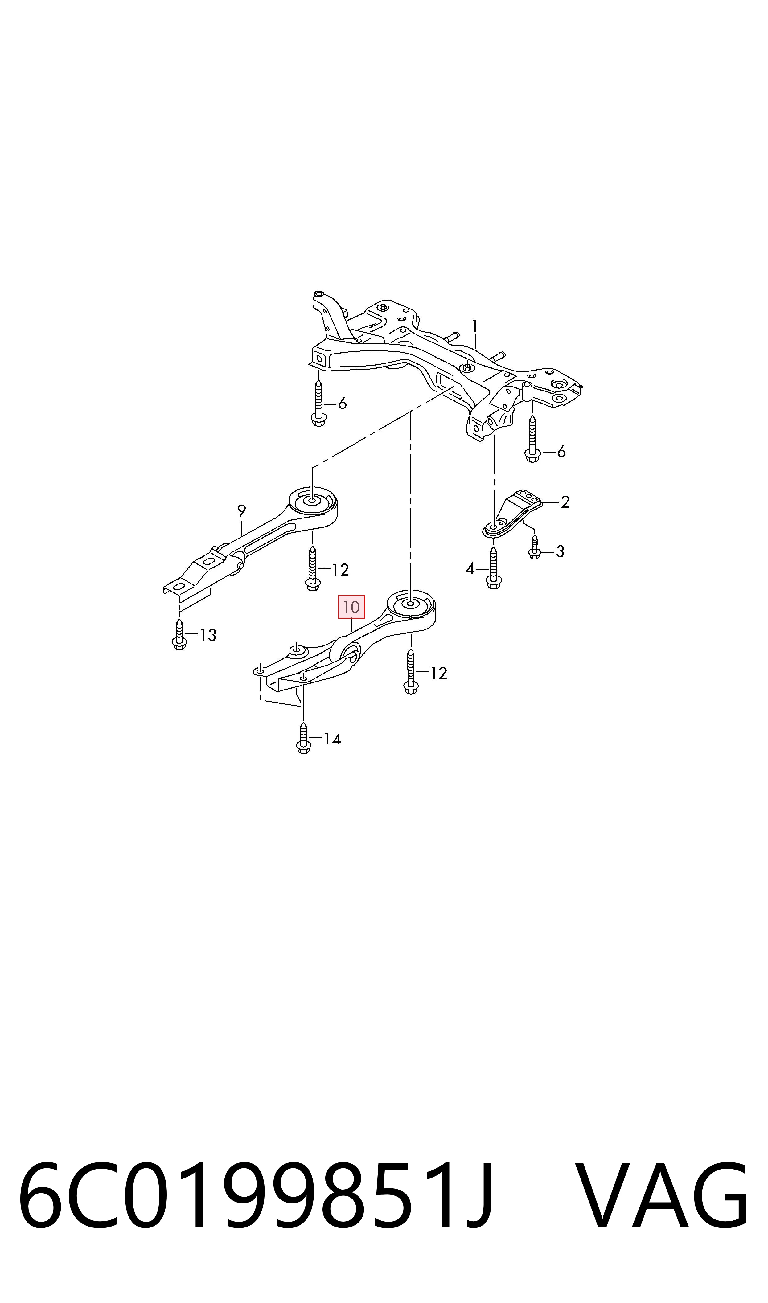 Taco de motor delantero Polo V hatchback (2009-2022) original desde 62,07 €