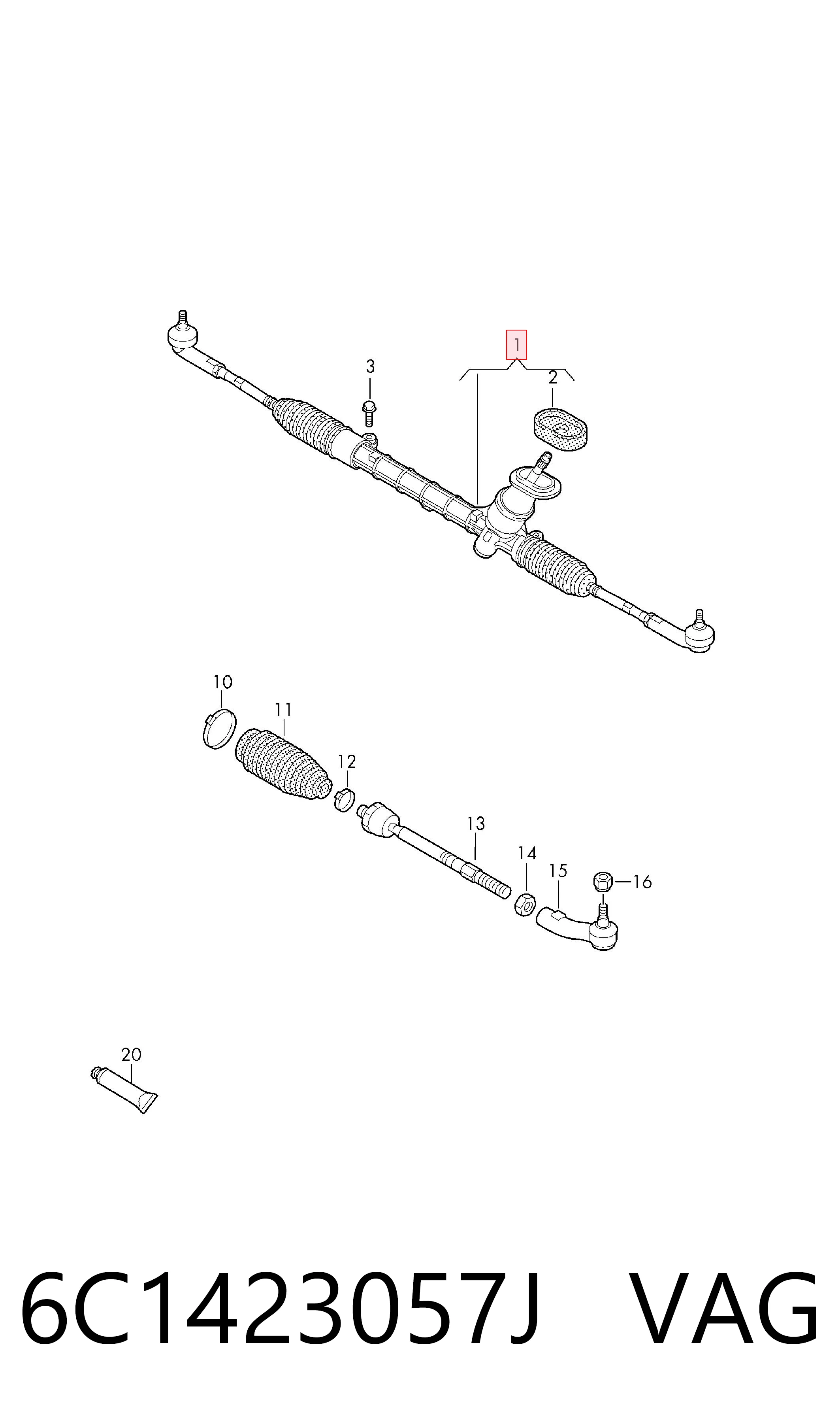 Cremallera caja de direccion Seat Ibiza IV (2008-2017)