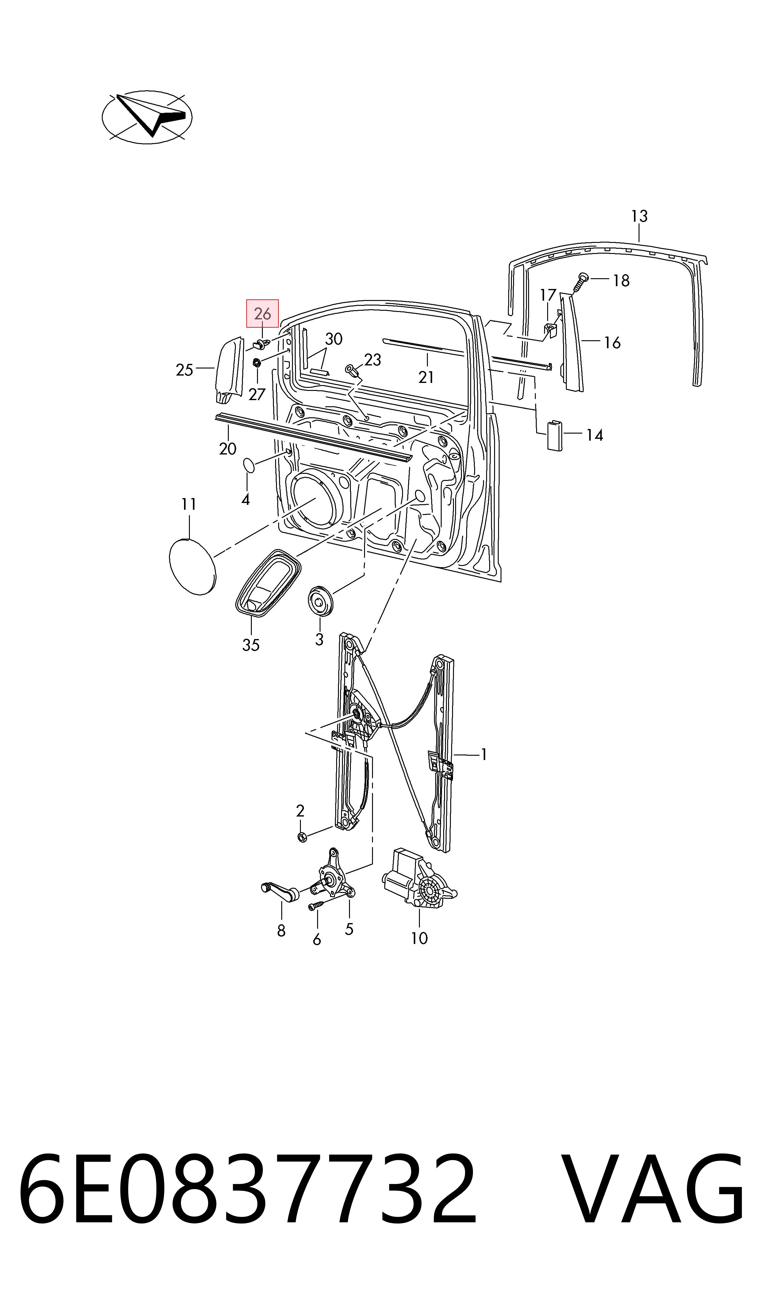  VAG 6E0837732 precio, desde 1,21 EUR