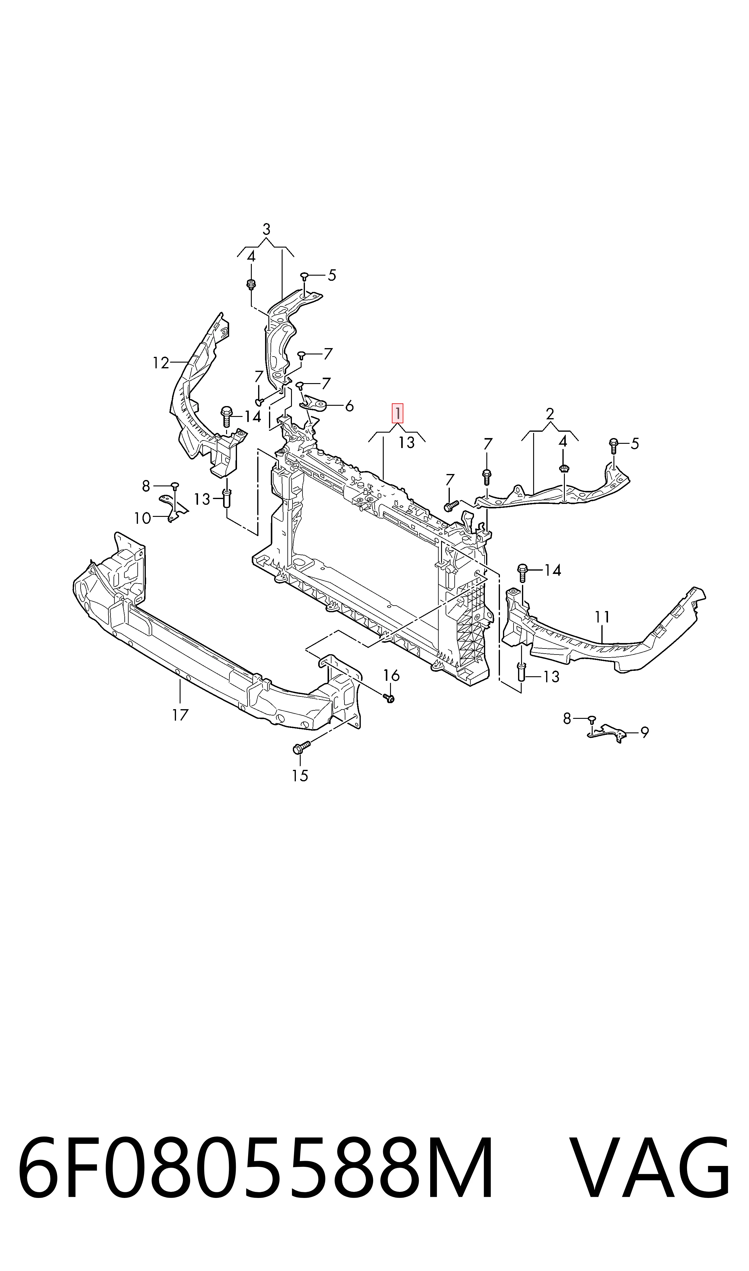 Comprar Soporte de radiador  Ibiza V KJ1, KJG