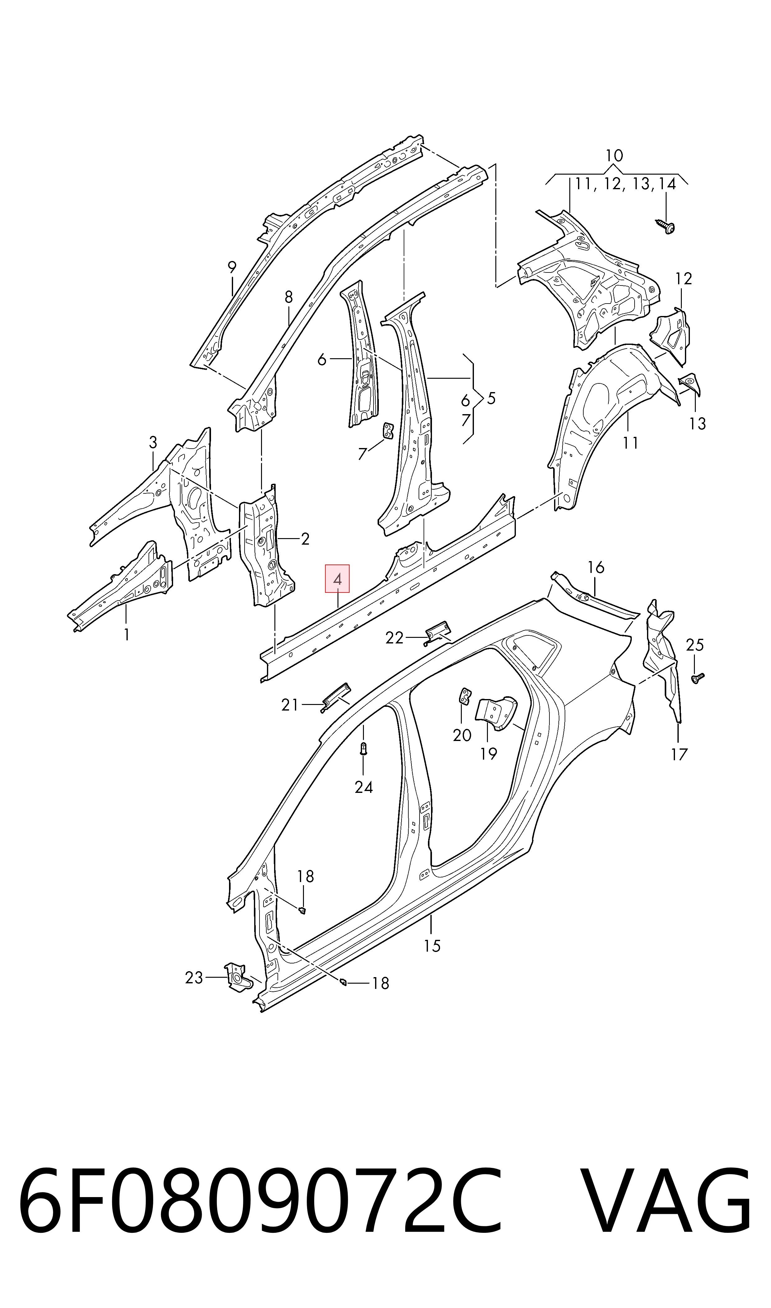 Comprar Umbral exterior derecho Seat Ibiza V KJ1, KJG a bajo precio