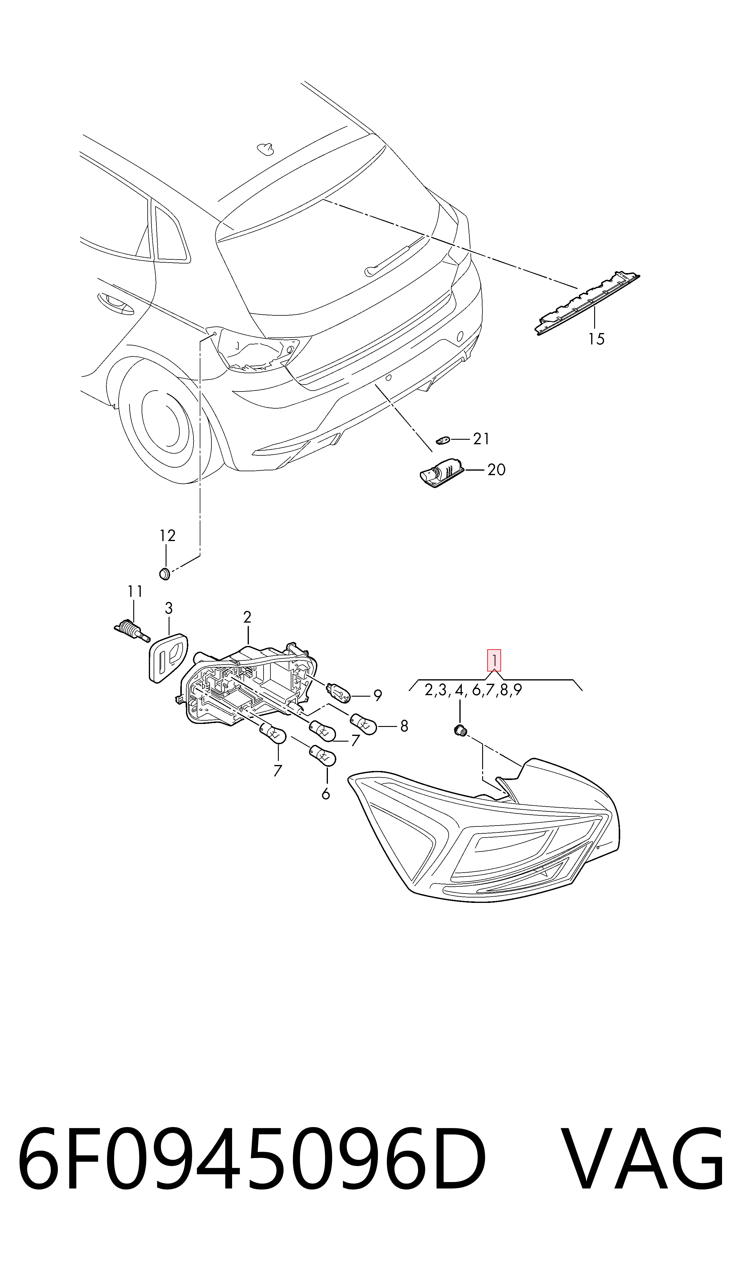 Piloto trasero derecho Seat Ibiza V