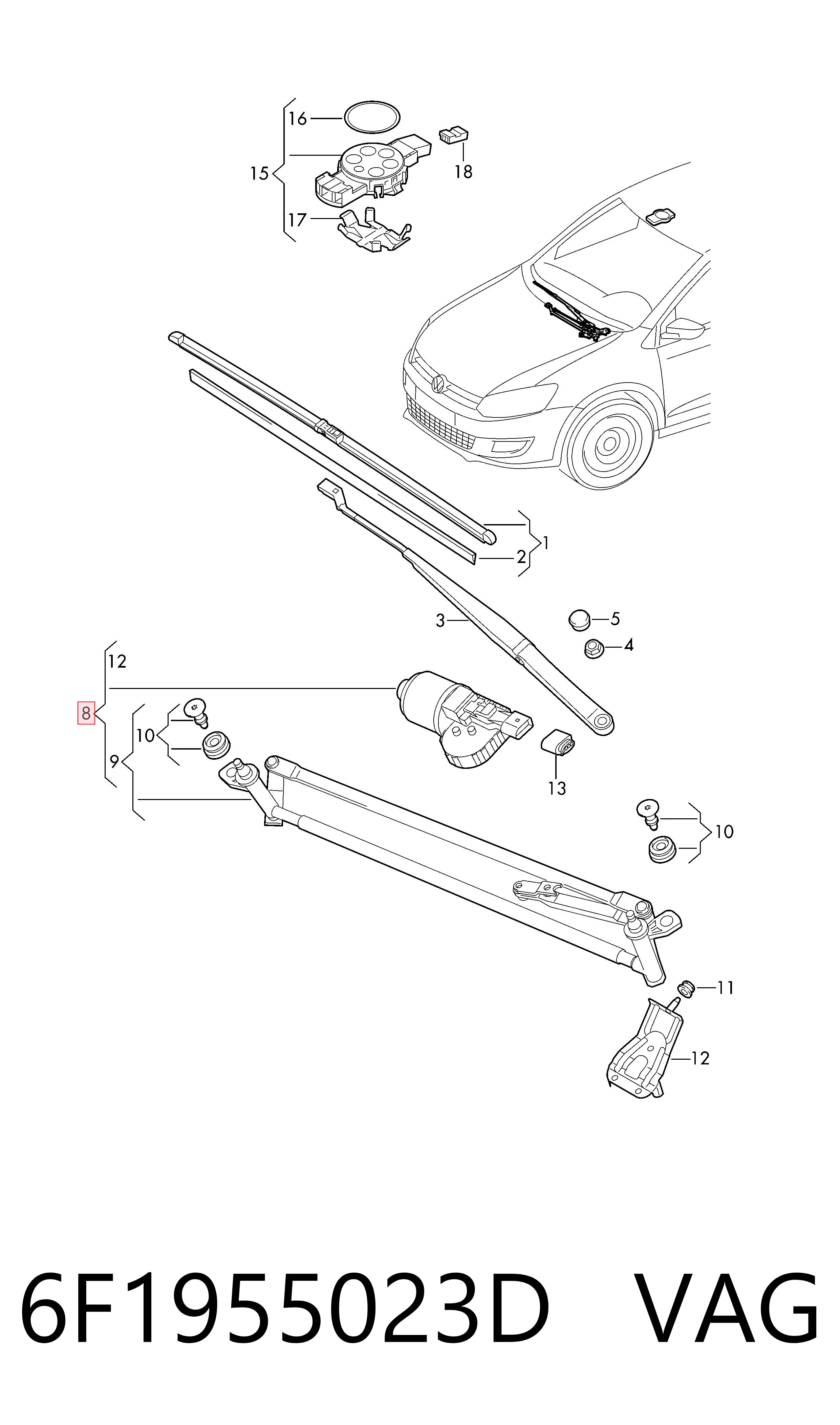 Trapezio del limpiaparabrisas Seat Ibiza V desde 136,49 €