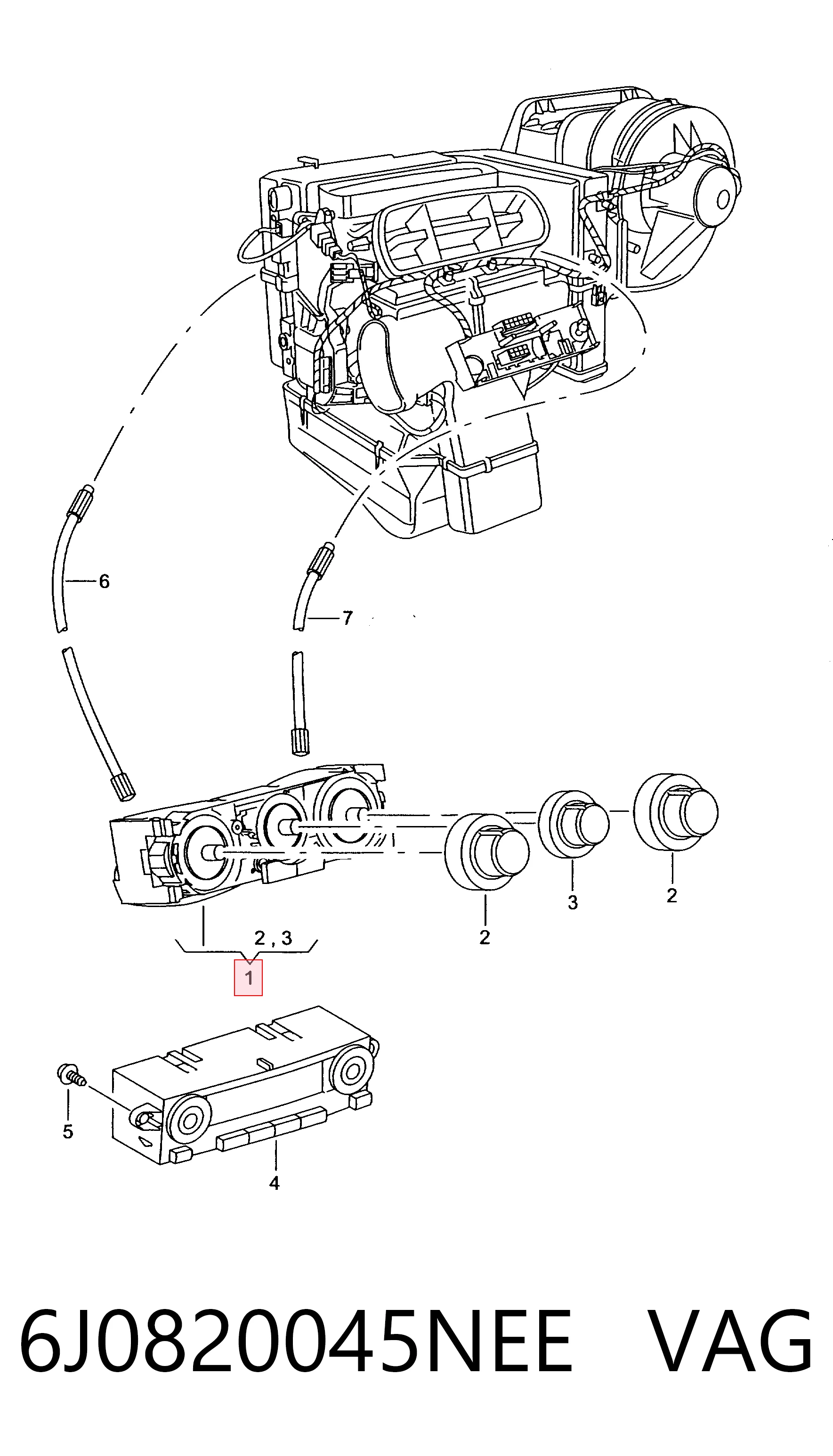 Elemento de control aire acondicionado Seat Ibiza IV