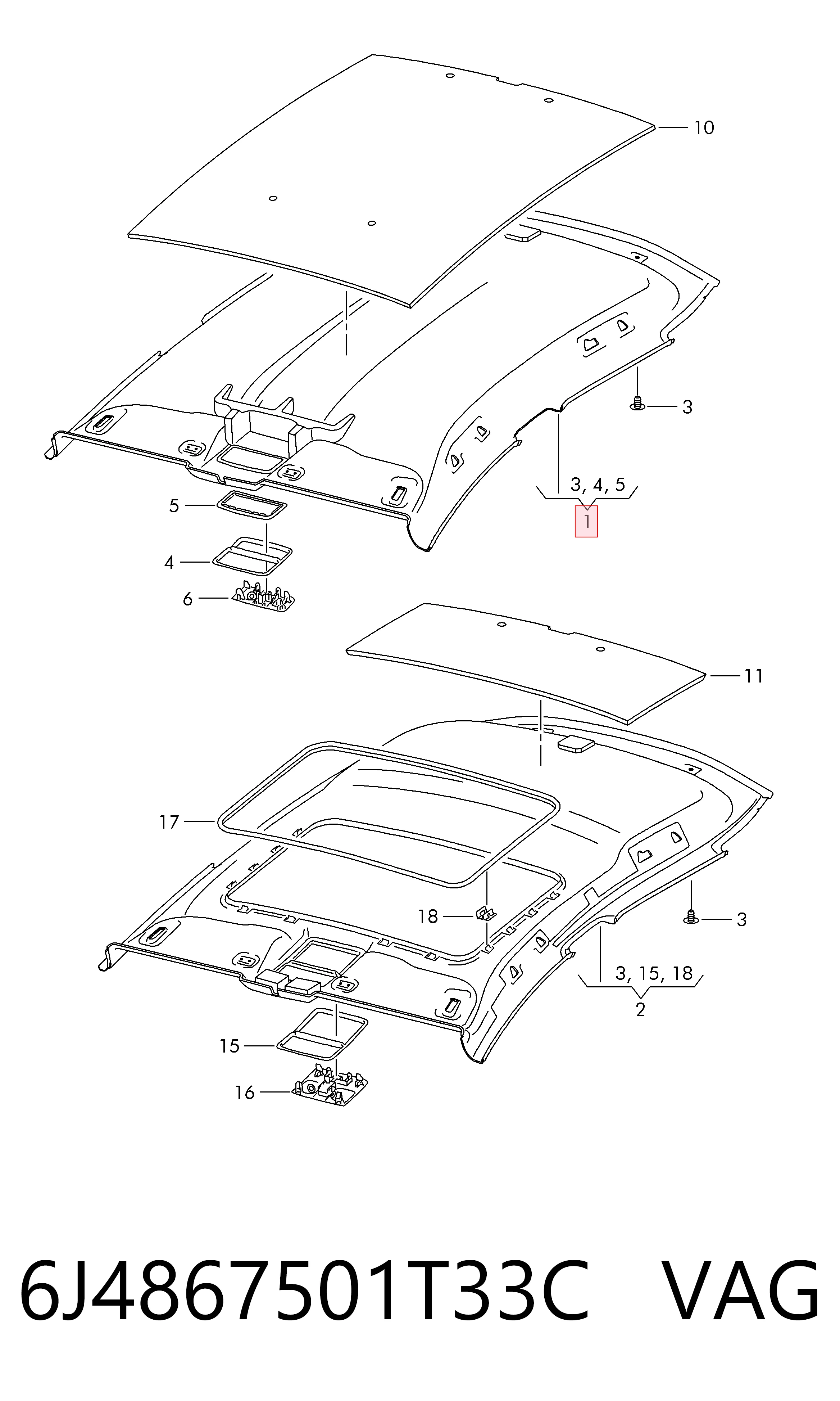 Comprar Guarnecido de techo Seat Ibiza IV 6J5, 6P1 a bajo precio