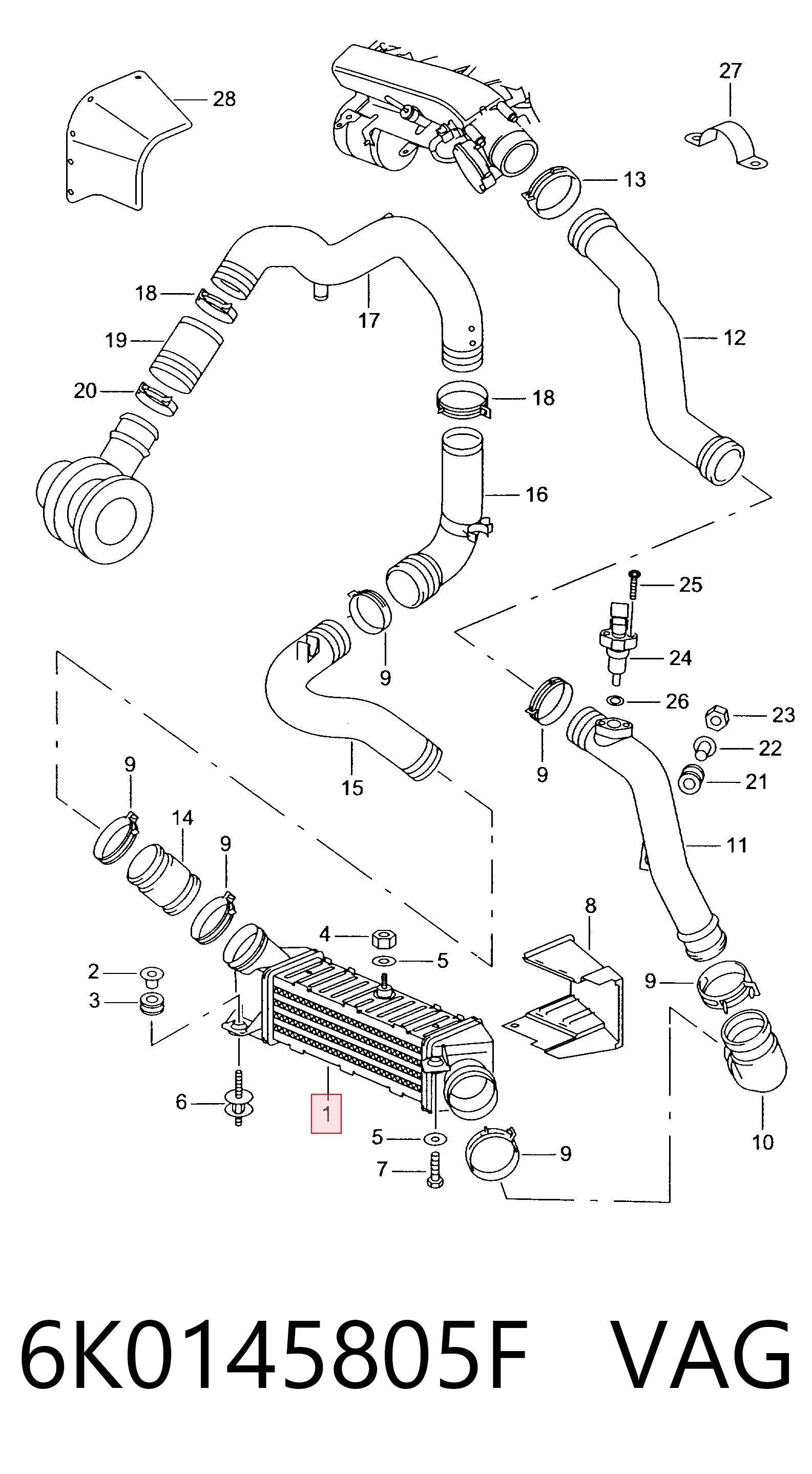 Radiador de aire, intercooler Seat Cordoba  (6K2)