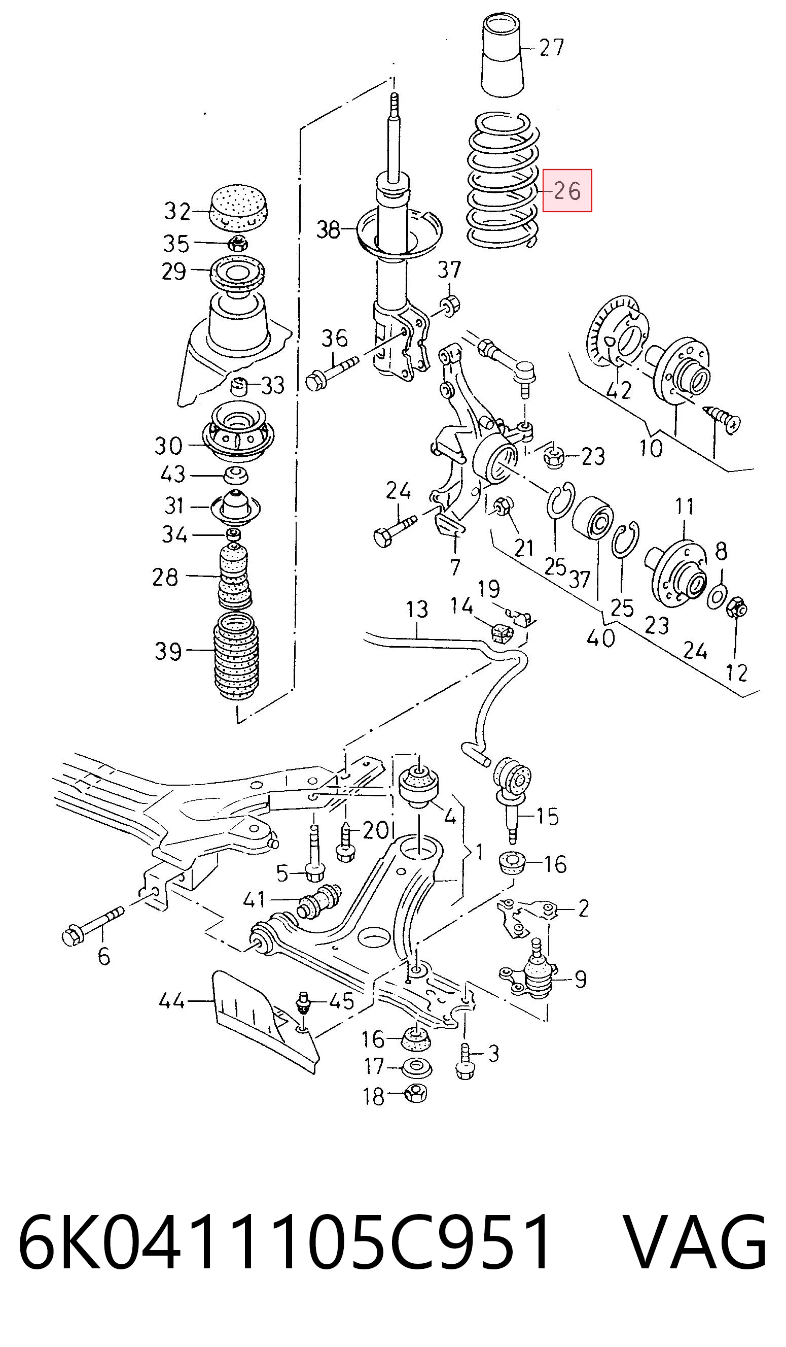 6K0411105C951 VAG