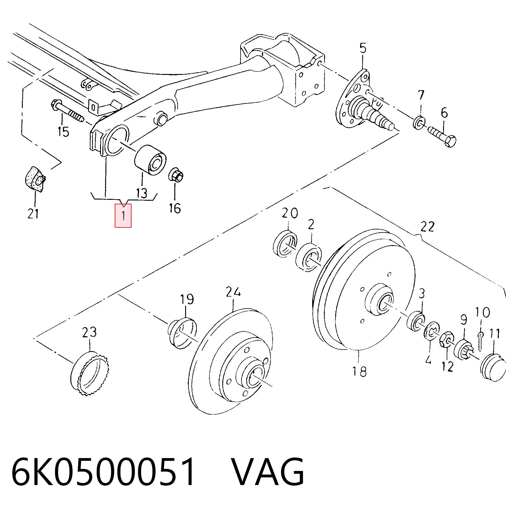 Puente trasero para Seat Ibiza II 6K1