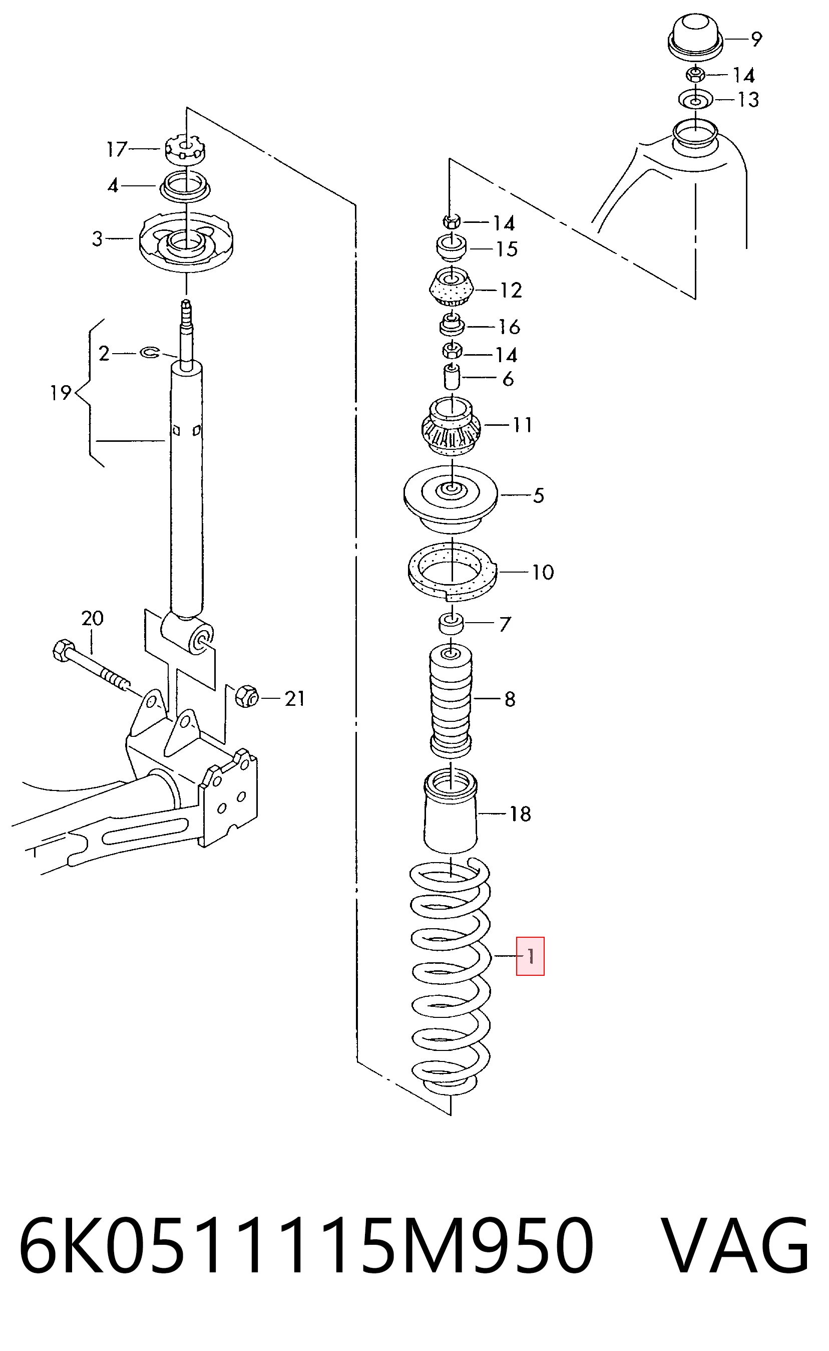 Comprar Muelle trasero Seat Ibiza II 6K1 a bajo precio