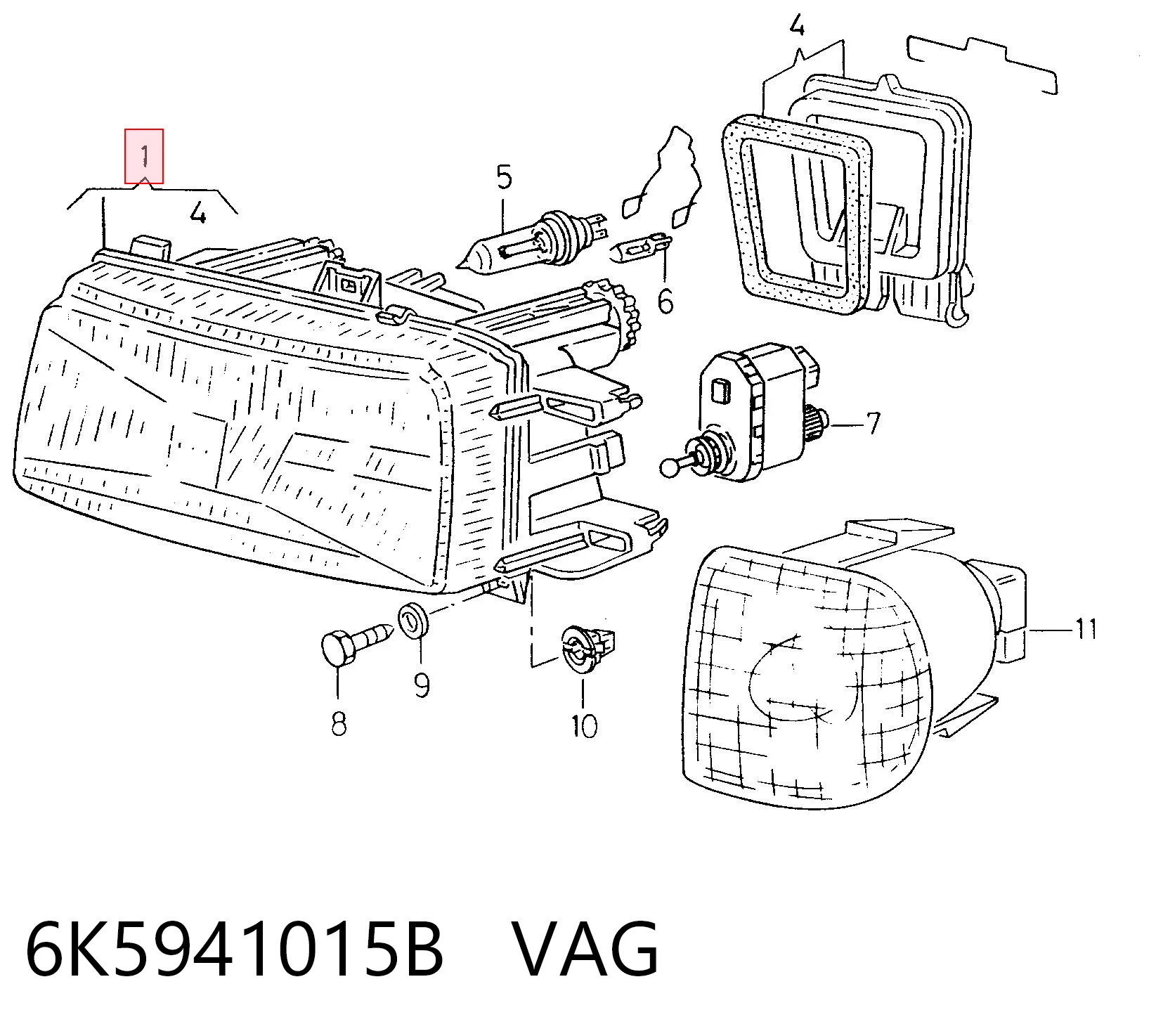 Comprar Faro izquierdo Volkswagen Caddy II 9K9 a bajo precio