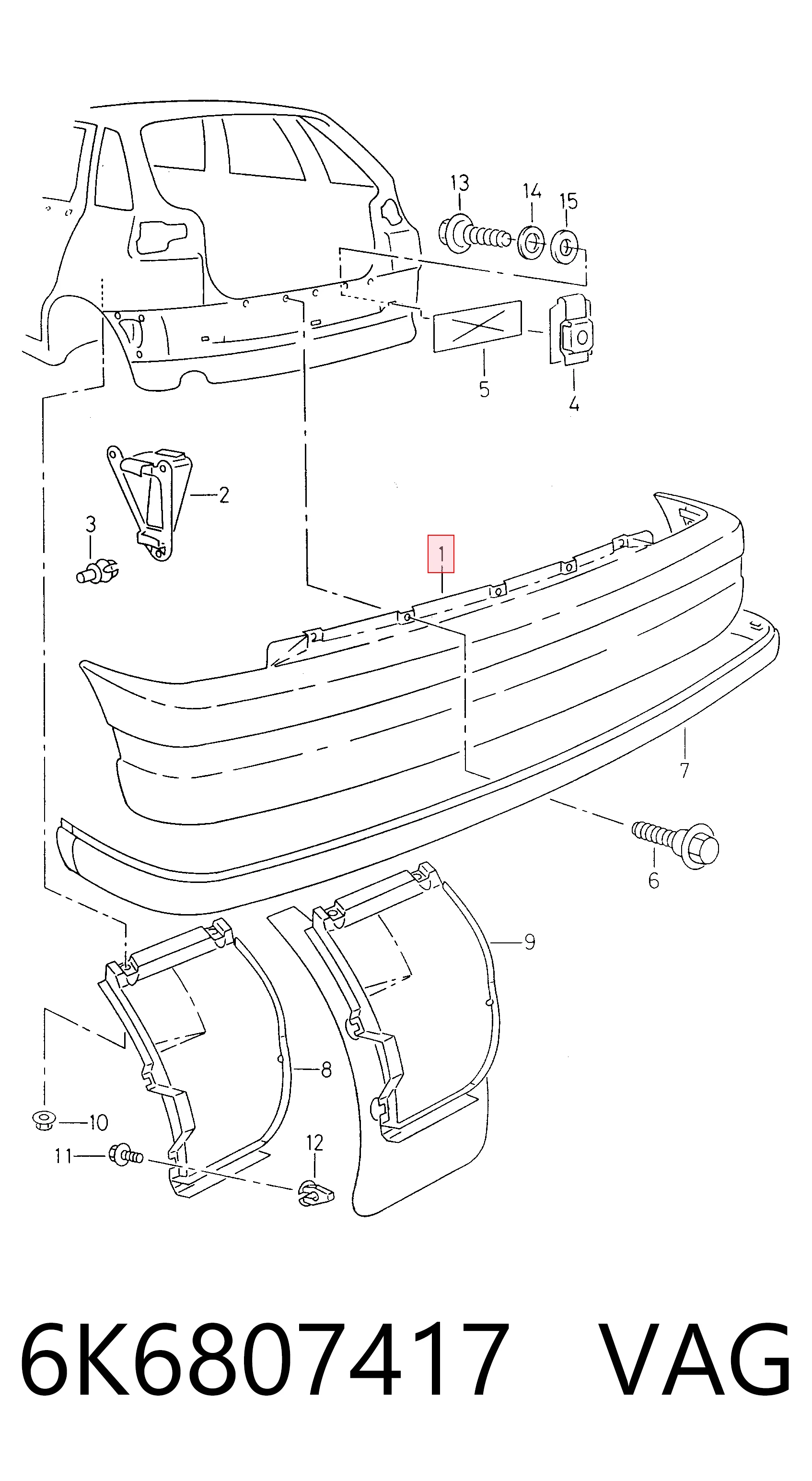 Comprar Parachoques trasero Seat Ibiza II 6K1 a bajo precio