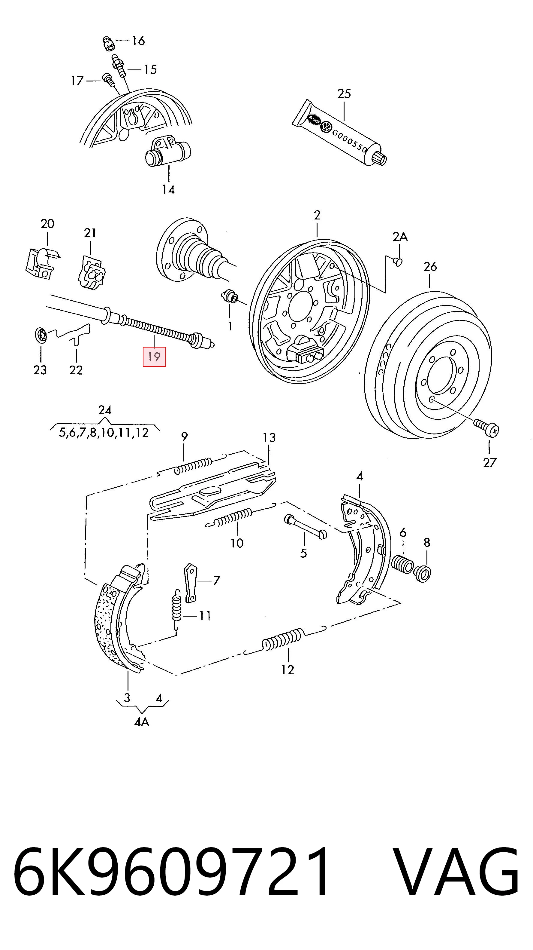Comprar Cable de freno de mano trasero derecho/izquierdo Seat Inca  6K9 a bajo precio