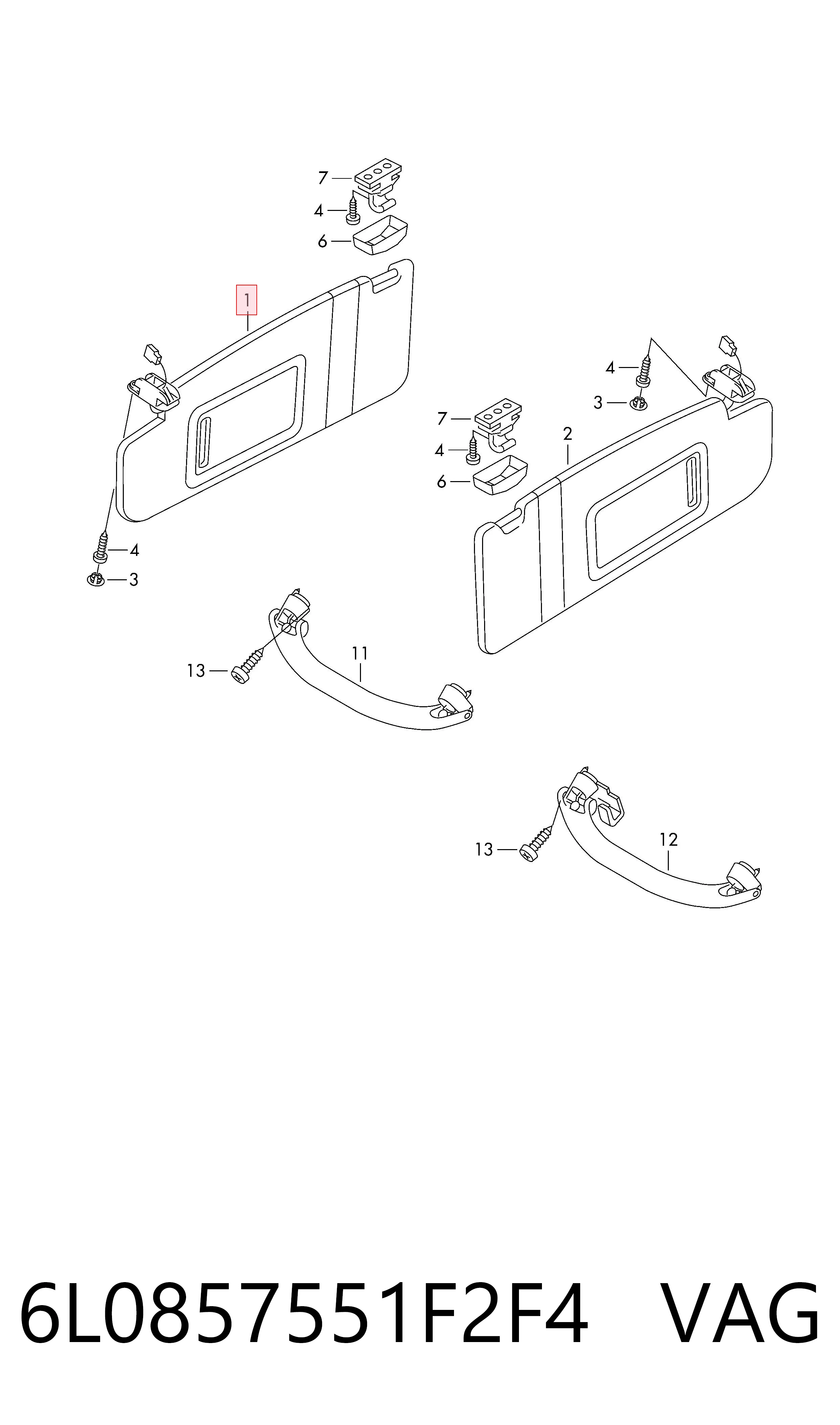 Parasol interior Seat Ibiza III hatchback (6L1) (2002 - 2009) precio, desde 33,40 EUR