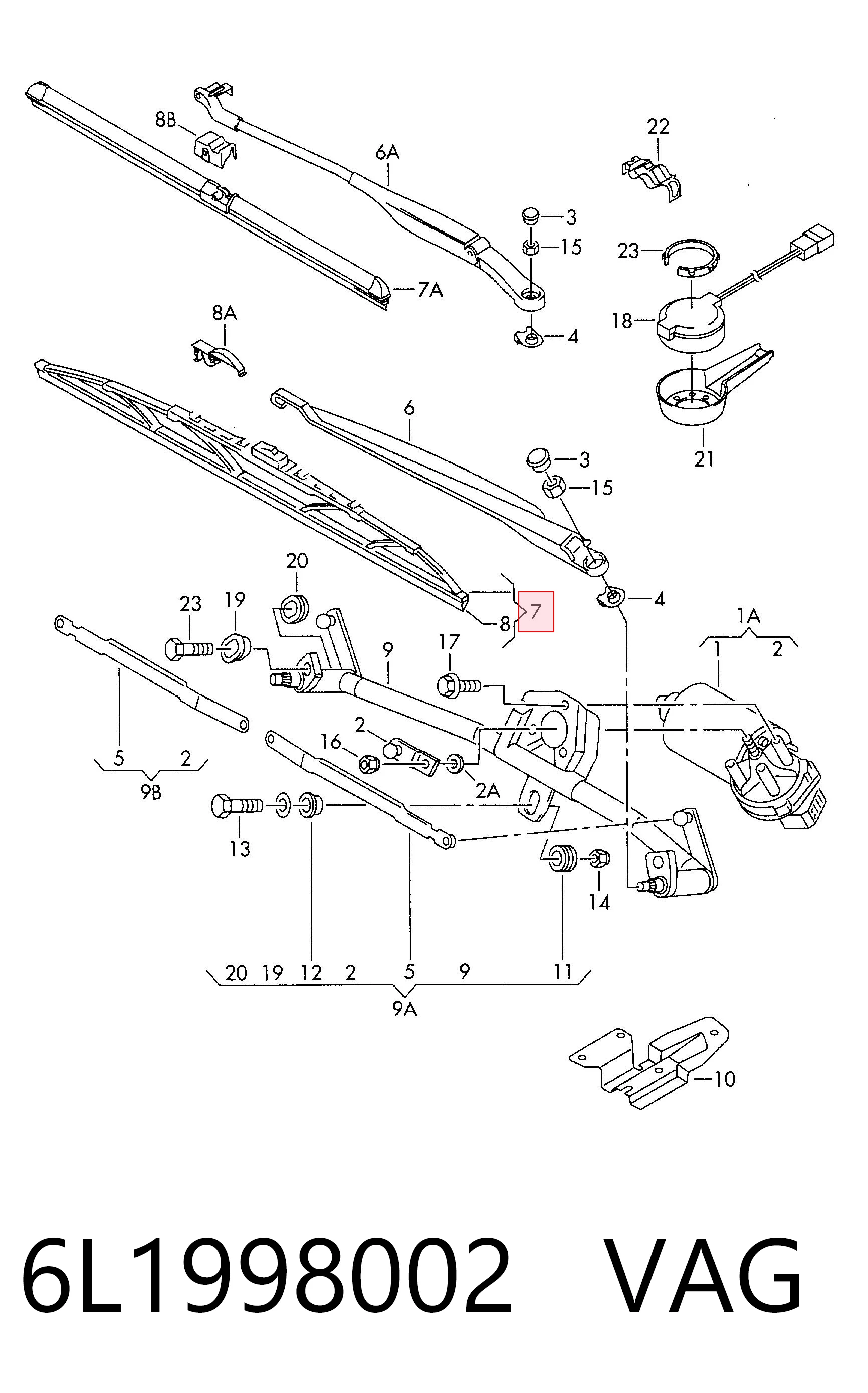 Escobillas de limpiaparabrisas delanteras para Volkswagen Polo IV (9N, 9A)
