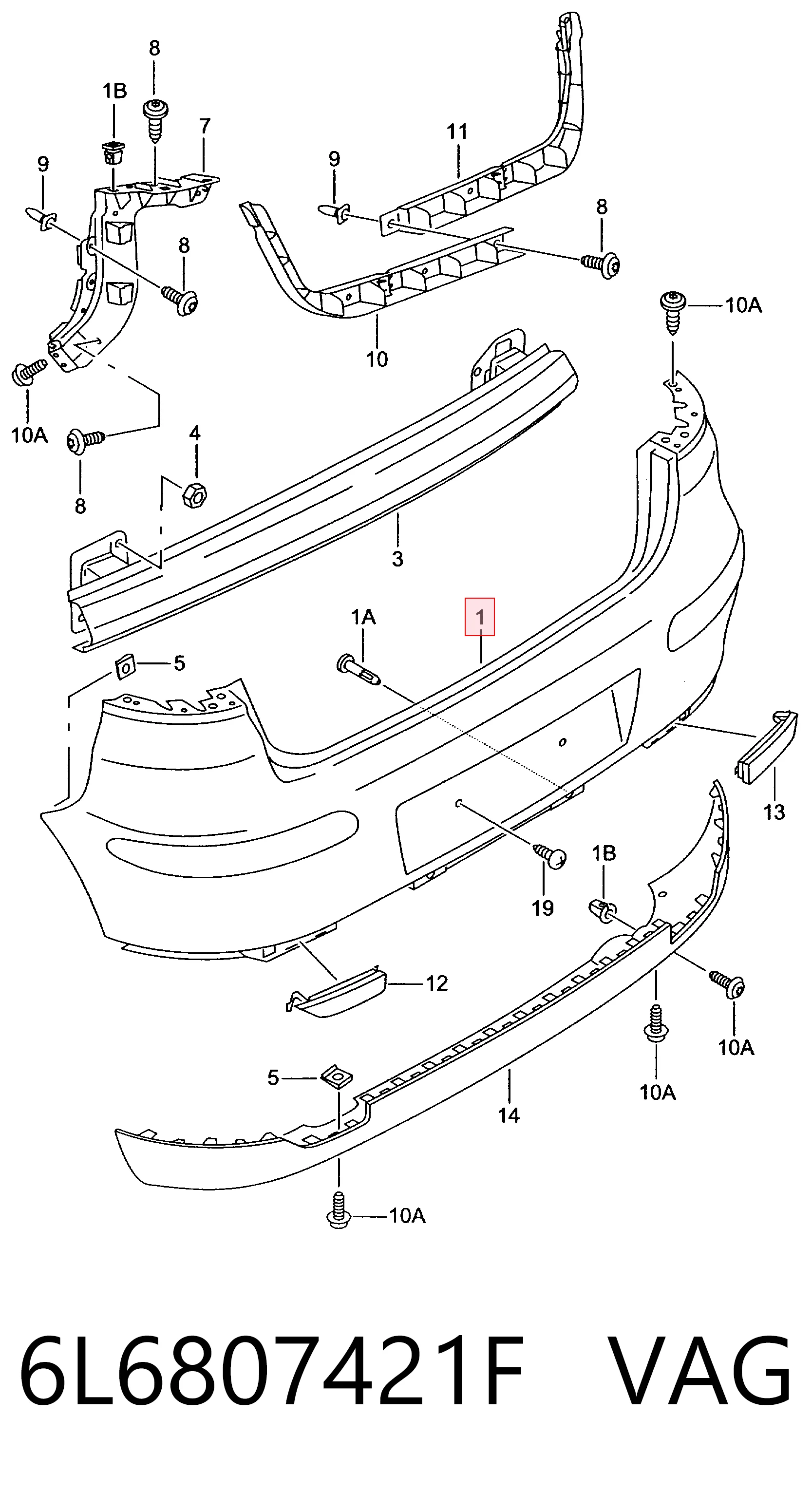  Parachoques trasero Seat Ibiza 3