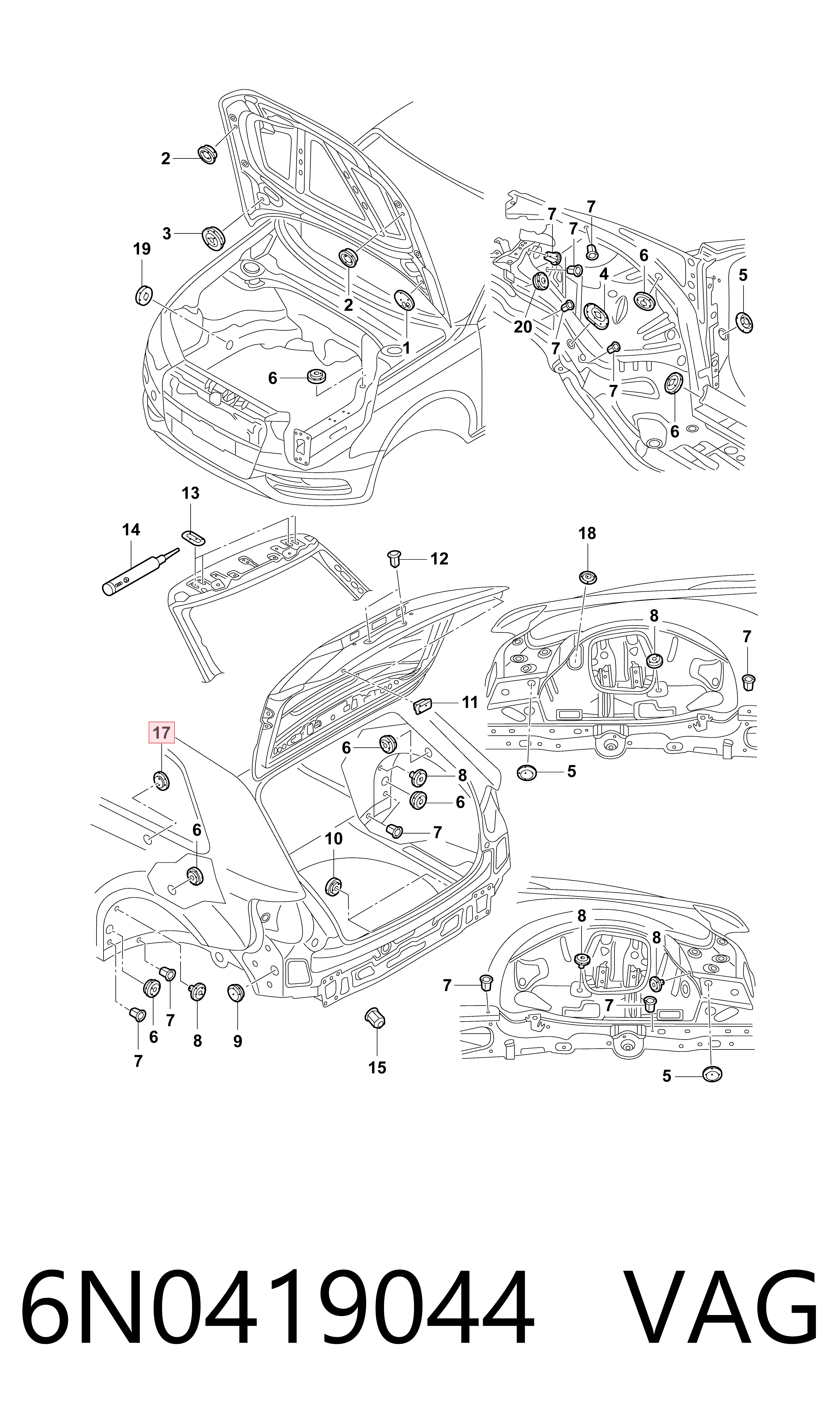  VAG 6N0419044 precio, desde 1,78 EUR