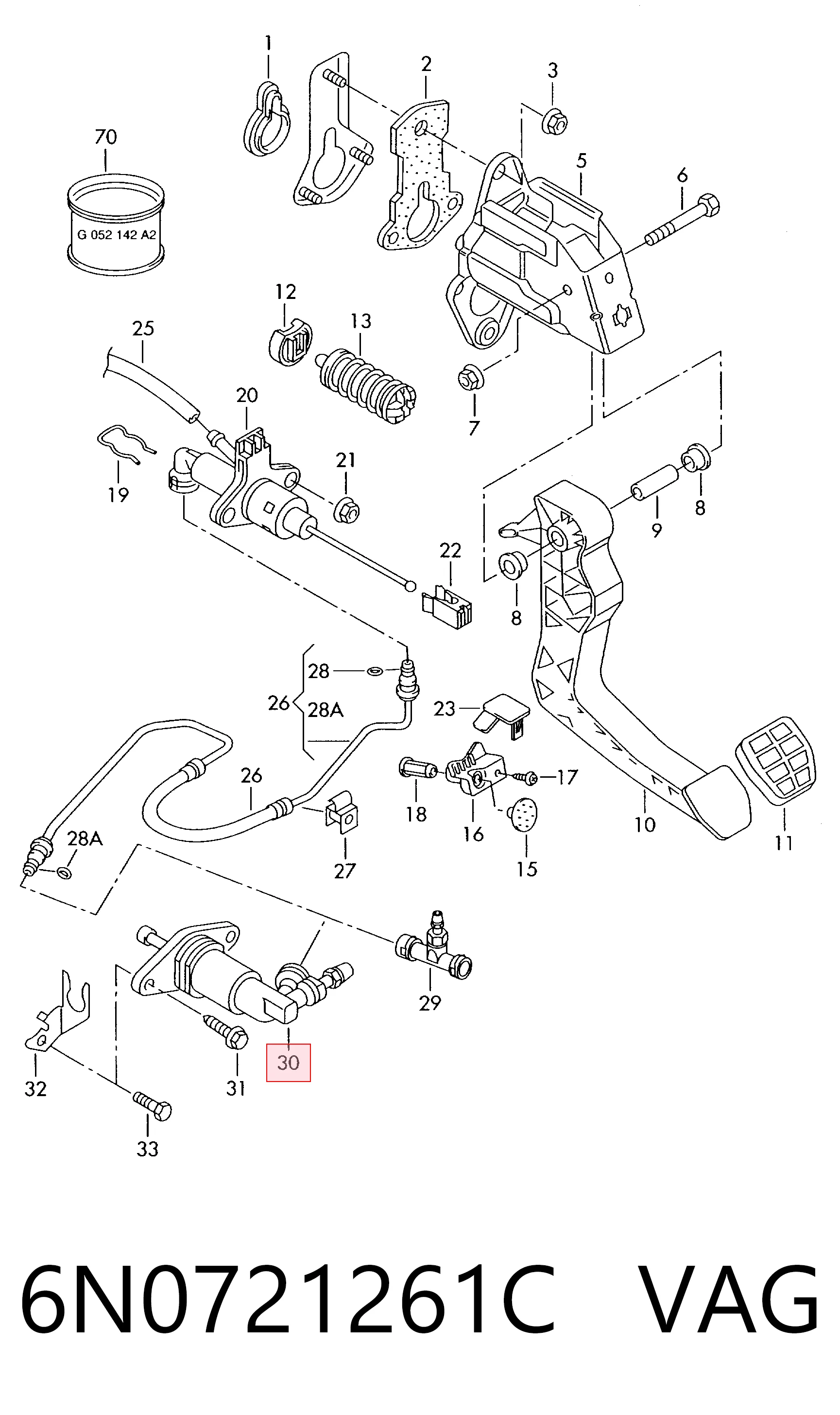 Cilindro receptor de embrague Seat Cordoba  (1999-2002)
