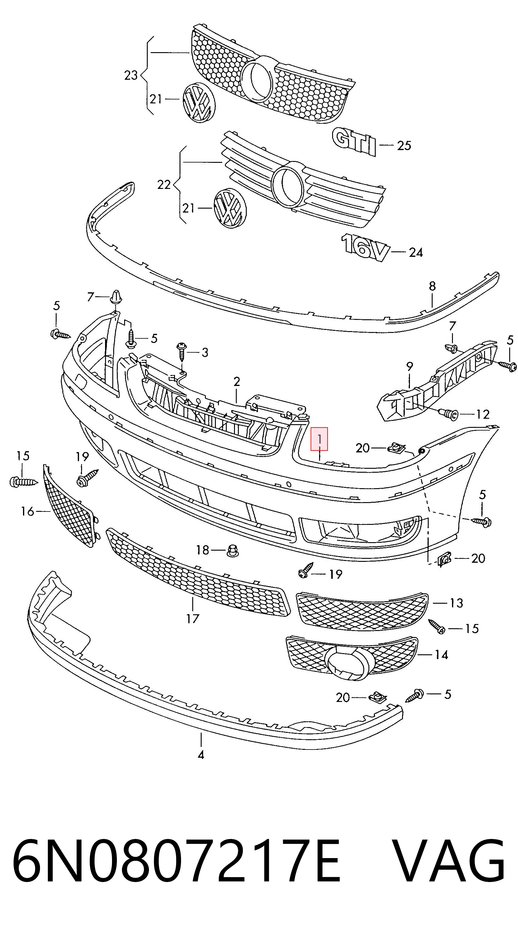 Comprar Paragolpes Volkswagen Polo III 6N2