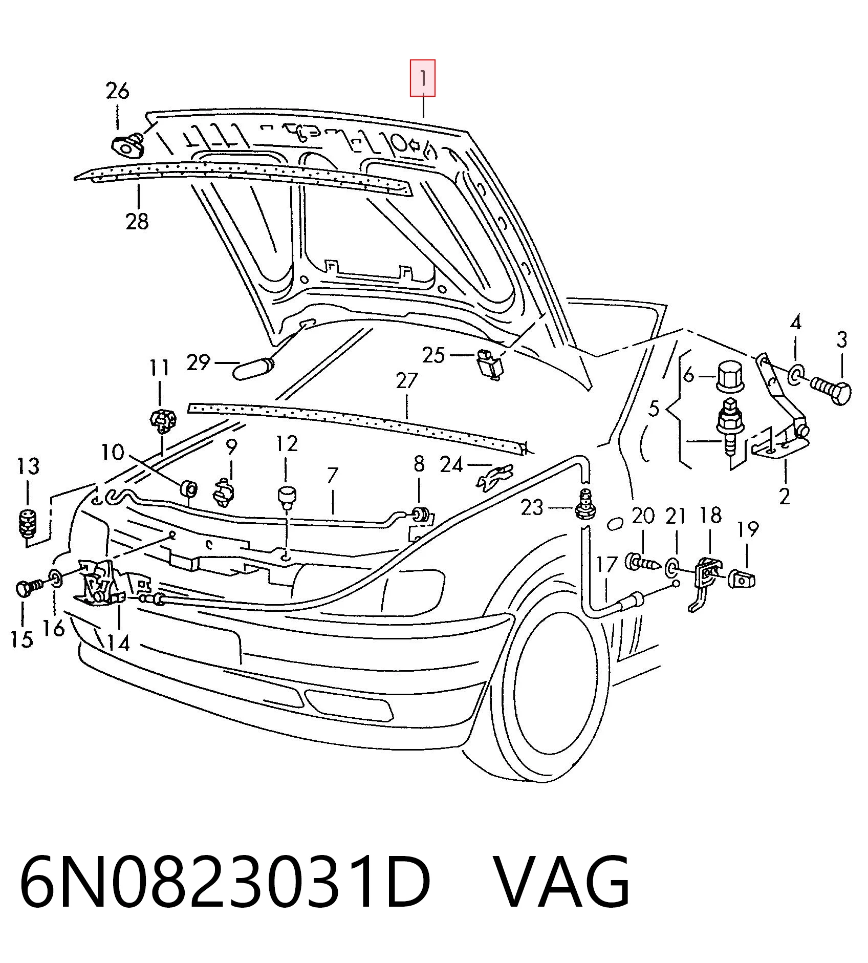 Comprar Capó Volkswagen Polo III 6N1 a bajo precio