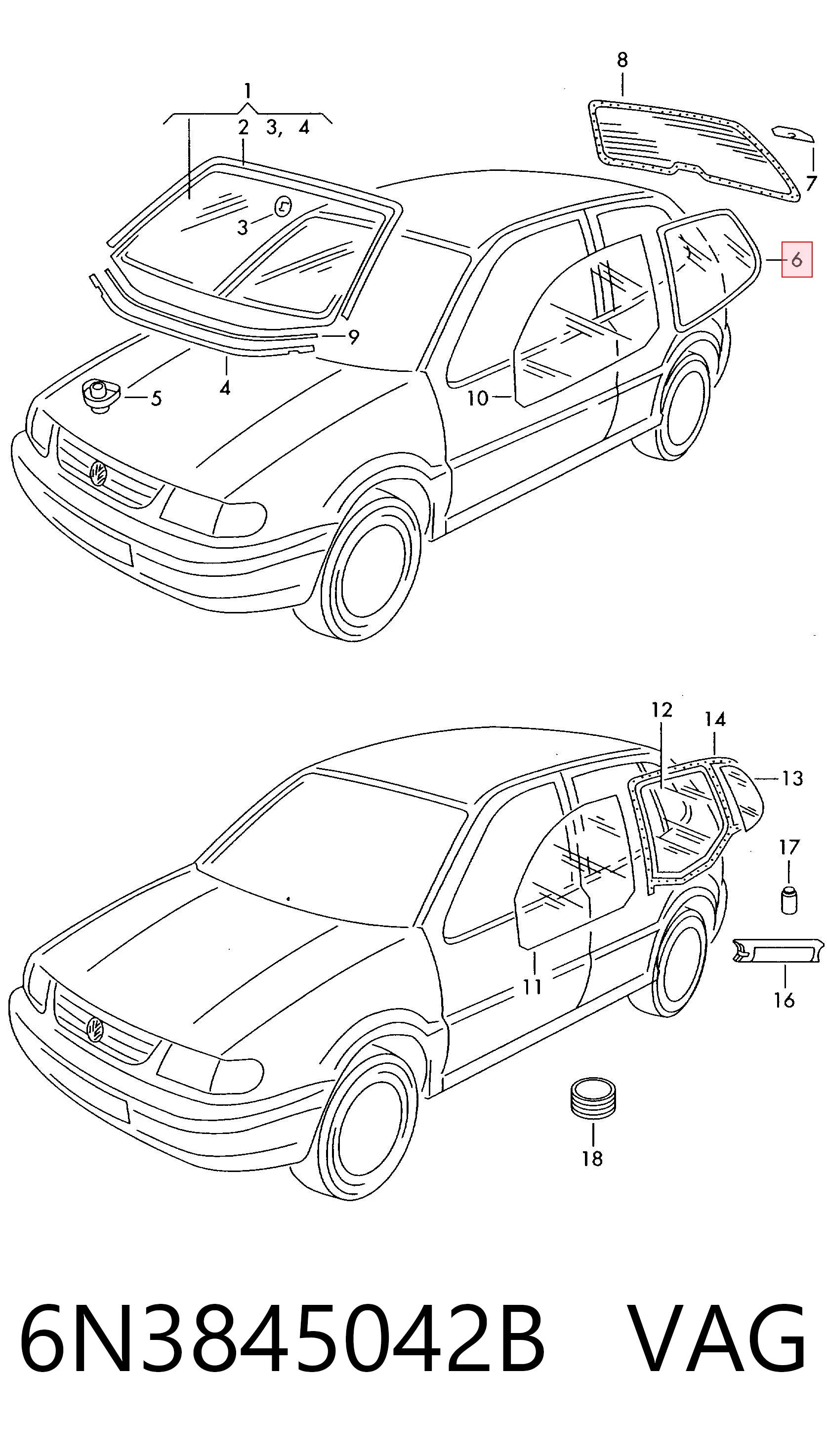 6N3845042B VAG