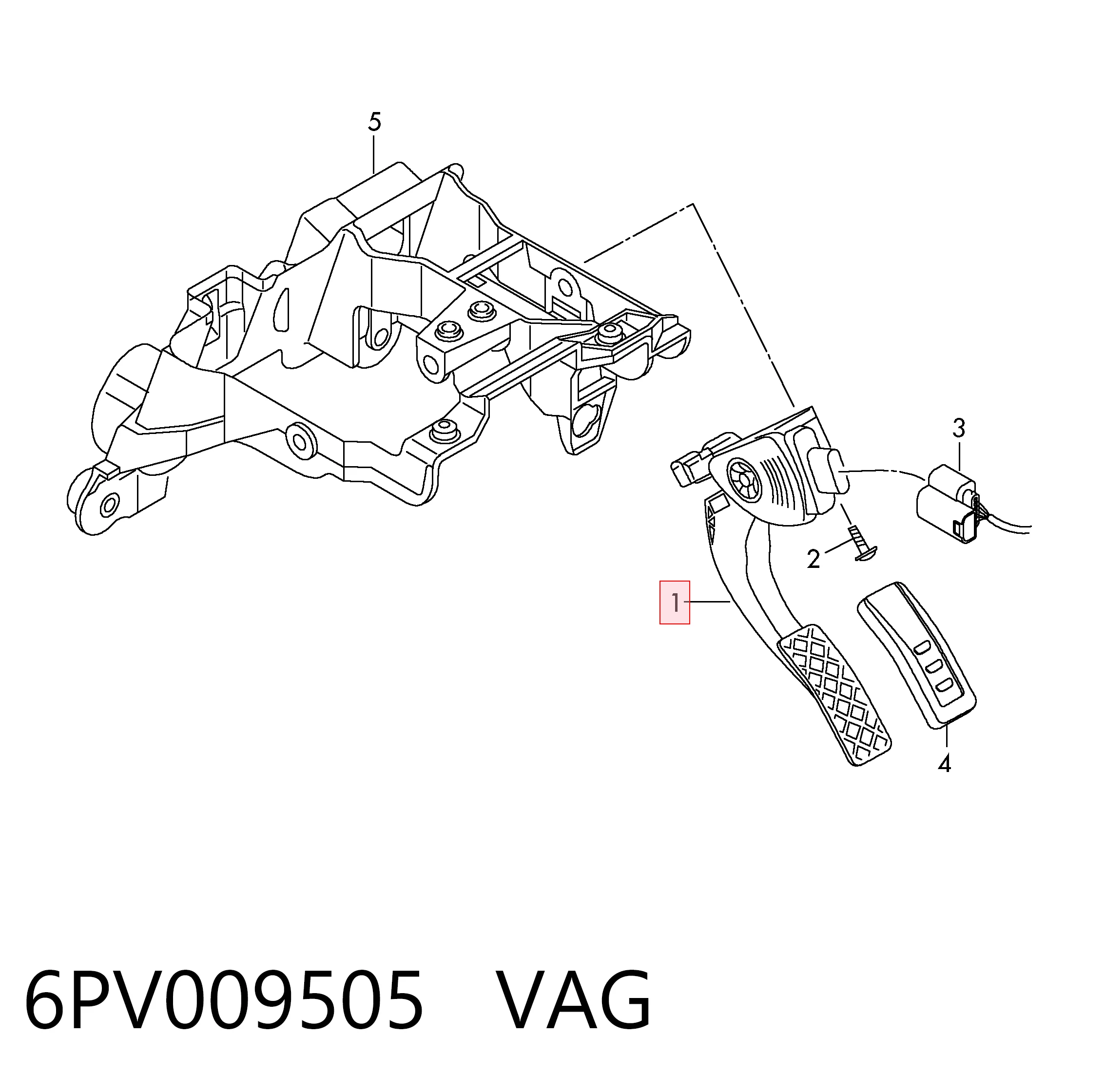 Pedal de aceleracion para Audi A5  8T3