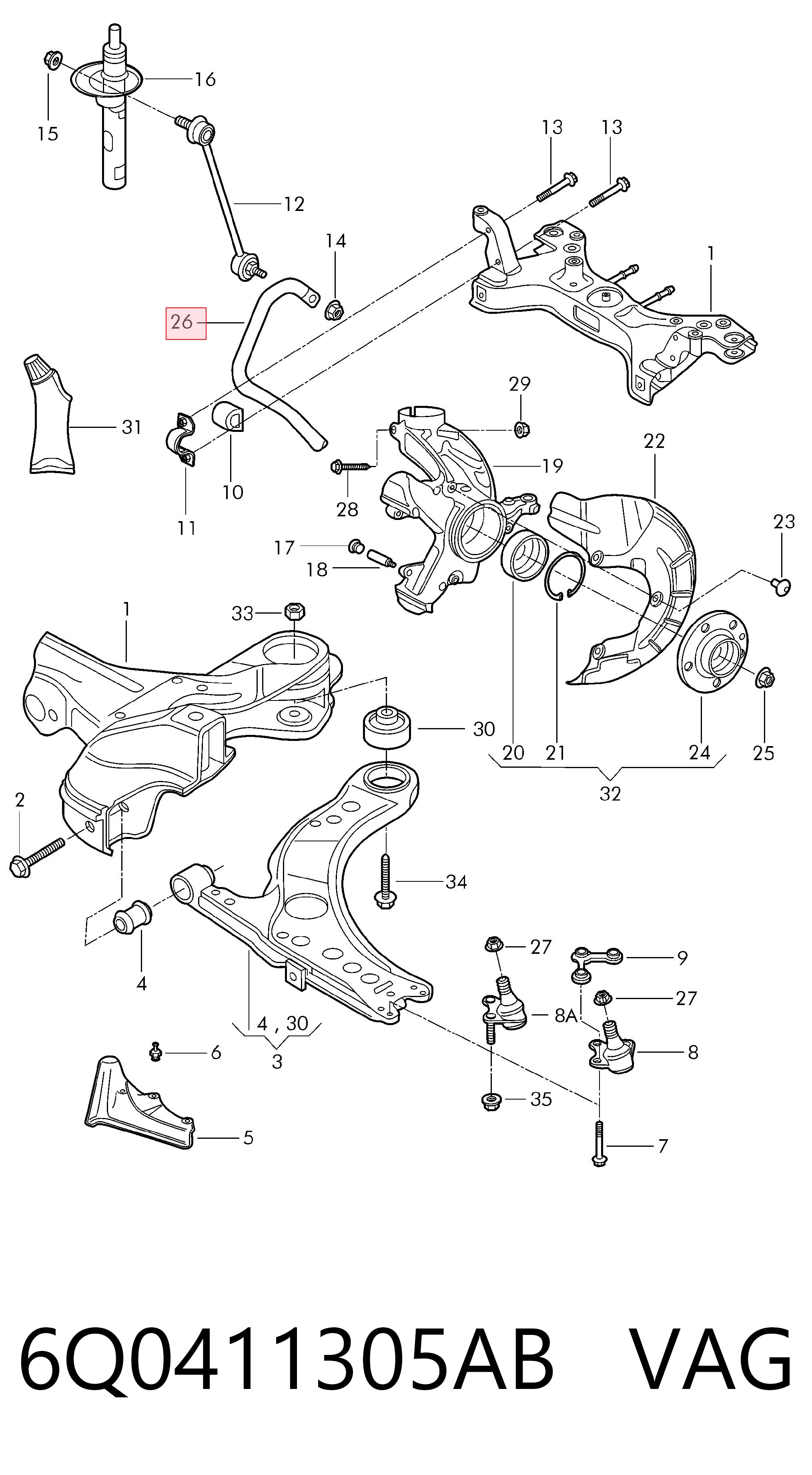 6Q0411305AB VAG