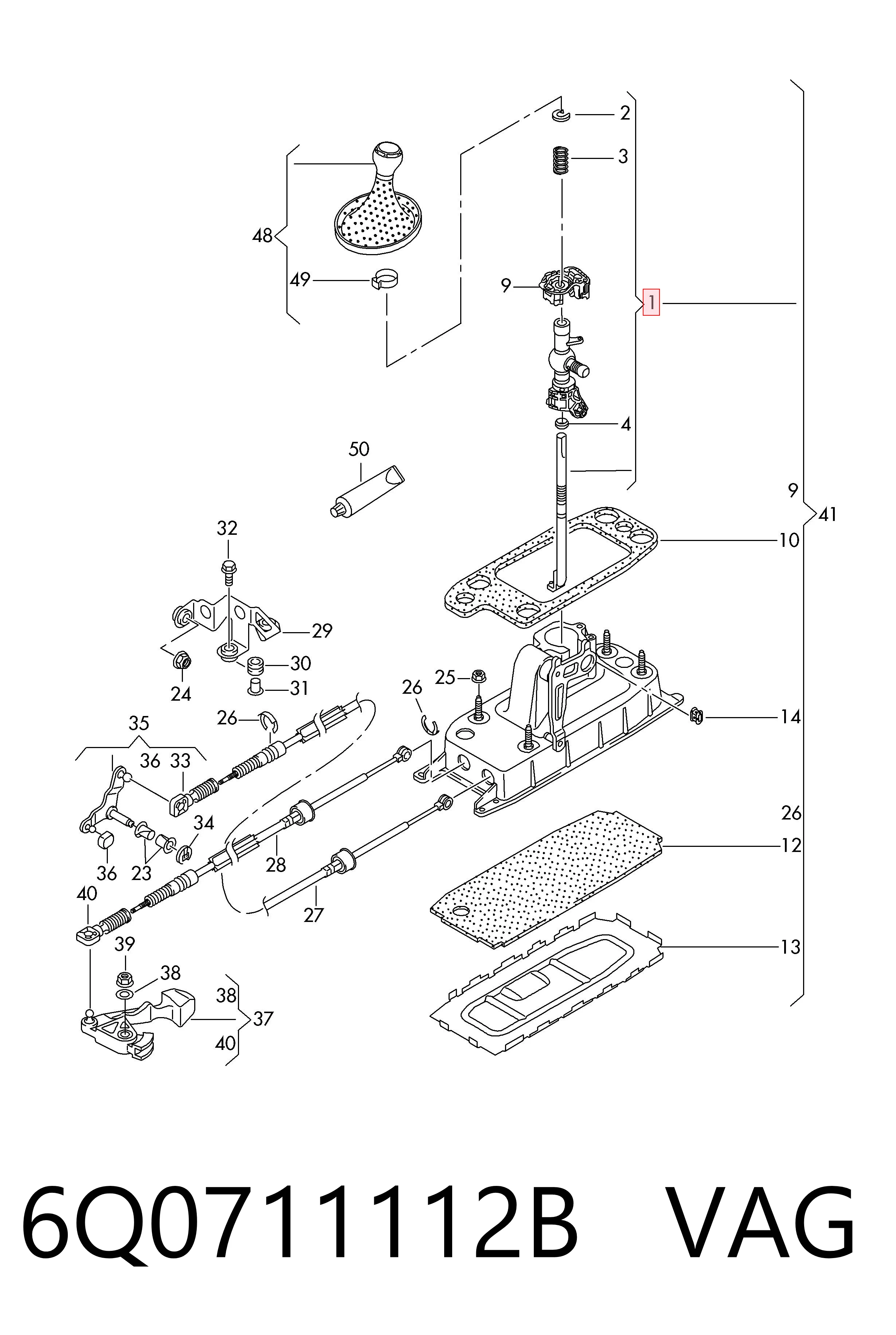 palanca selectora de cambios Seat Ibiza III