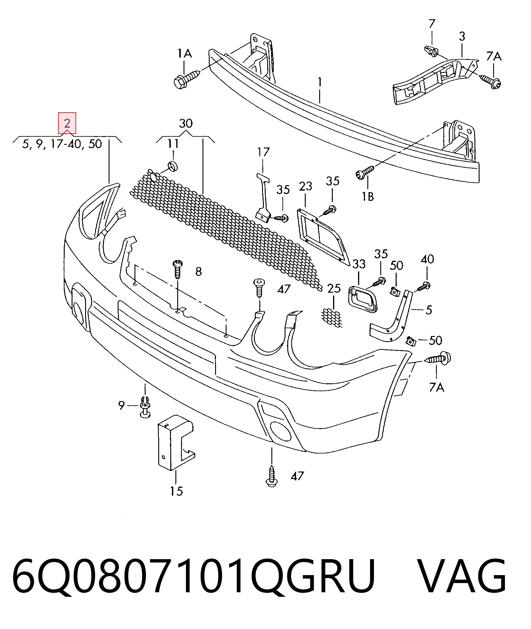 6Q0807101QGRU VAG
