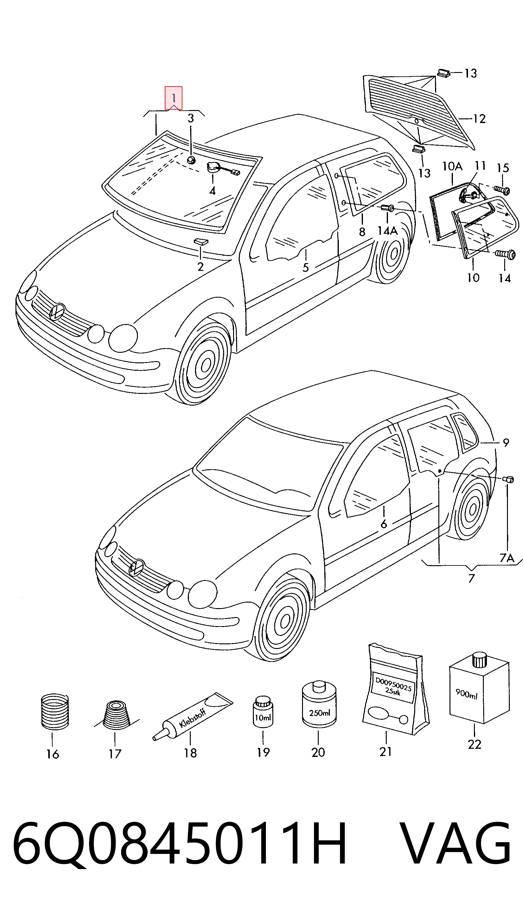 Comprar Parabrisas Volkswagen Polo IV 9N, 9A a bajo precio