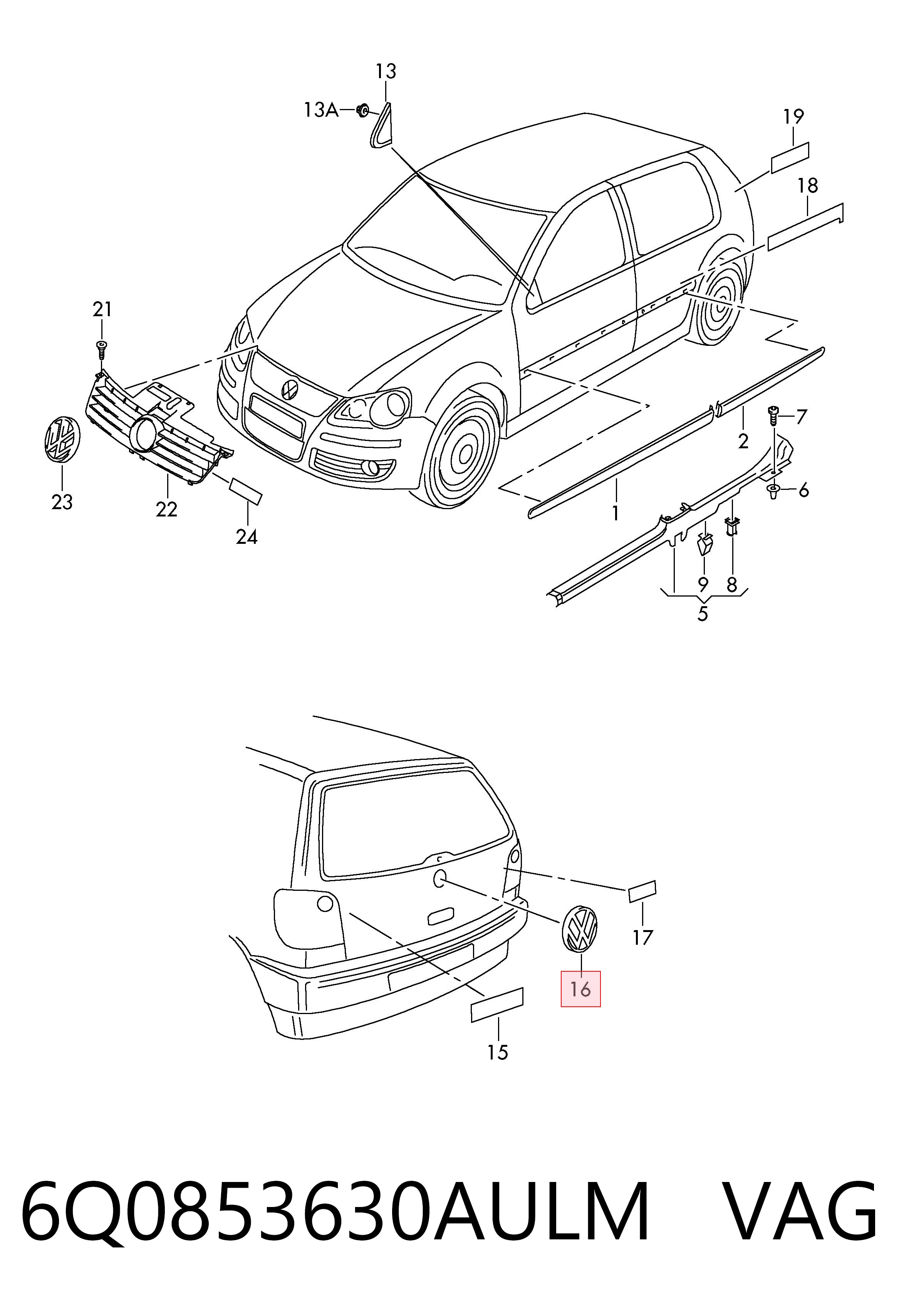 Comprar Emblema Volkswagen Golf V 1K1