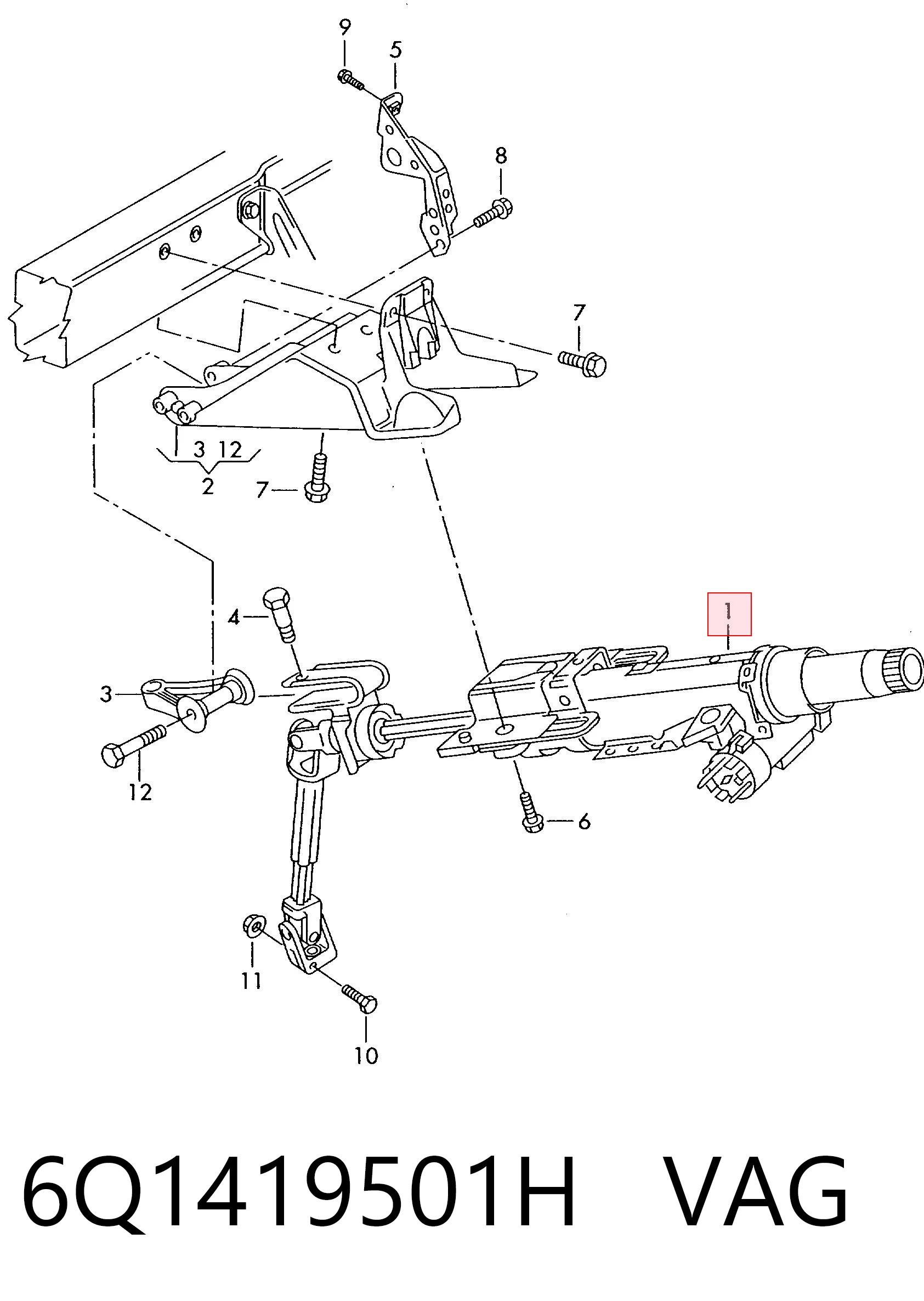 Comprar Columna dirección Skoda Fabia I 6Y2