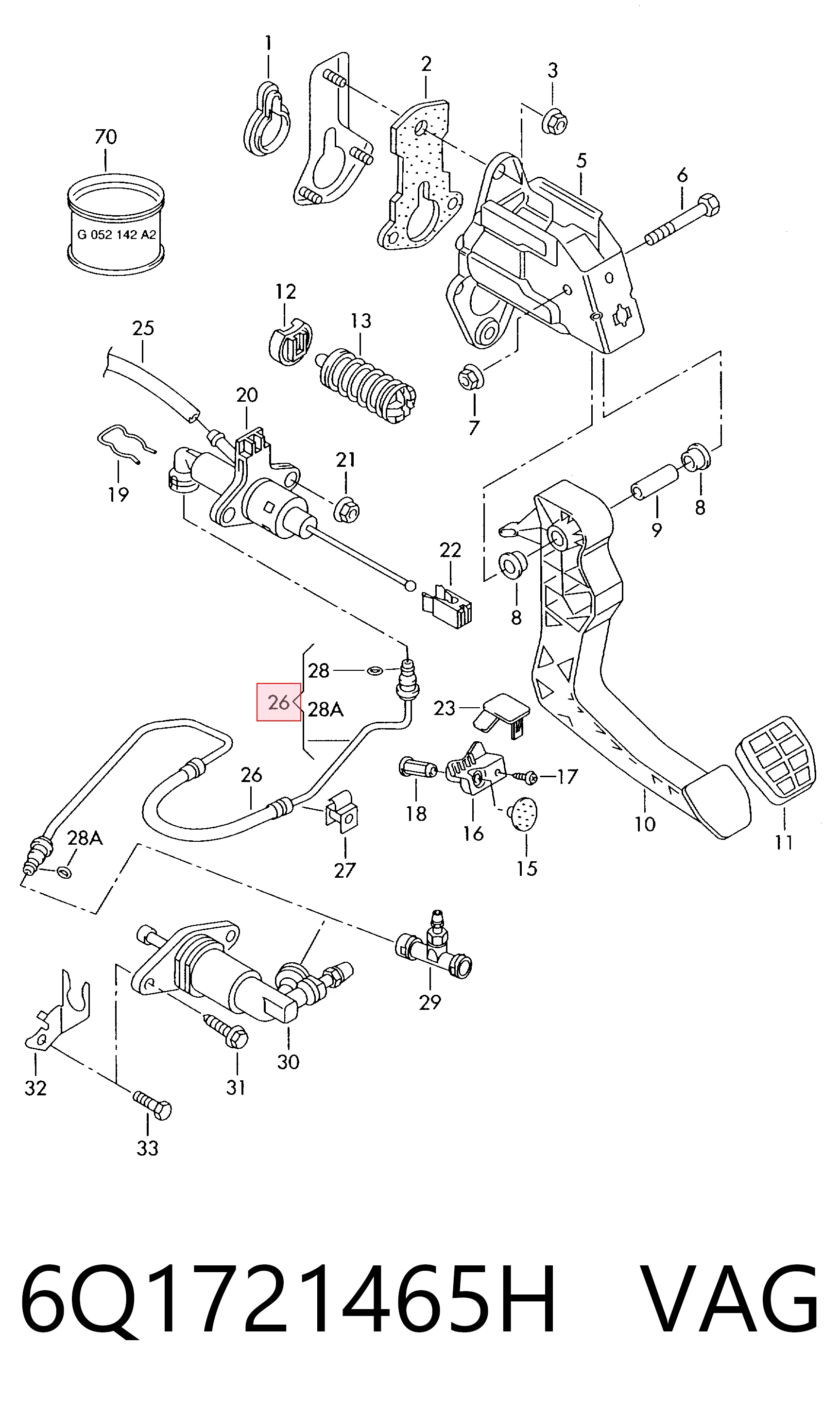 Manguera de embrague Seat Ibiza III