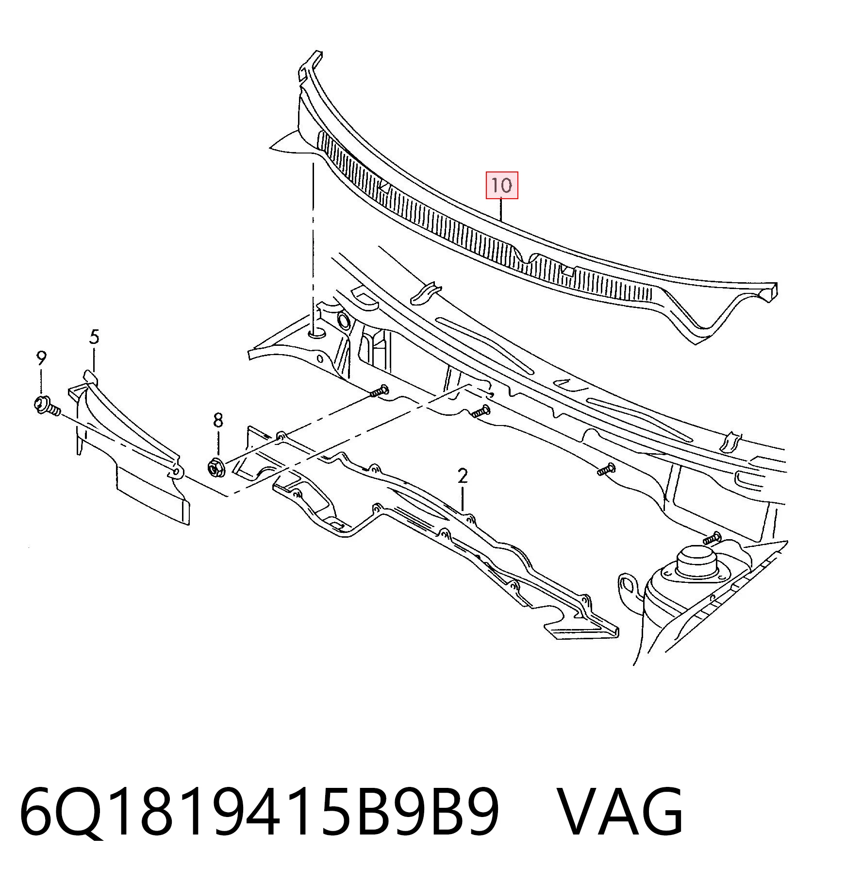 6Q1819415B9B9 VAG