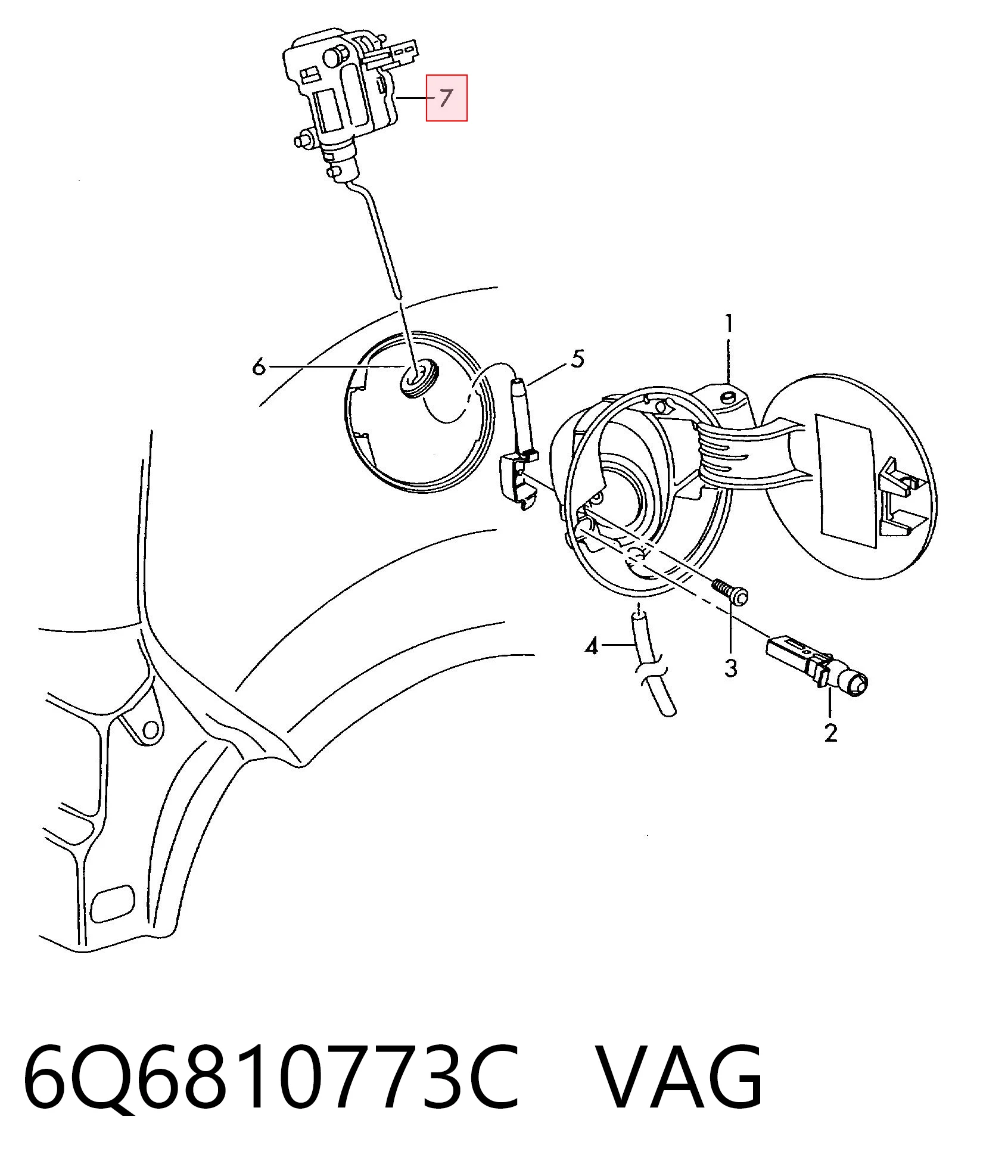 Comprar Motor de apertura de tapa de combustible Volkswagen Polo IV 9N, 9A a bajo precio