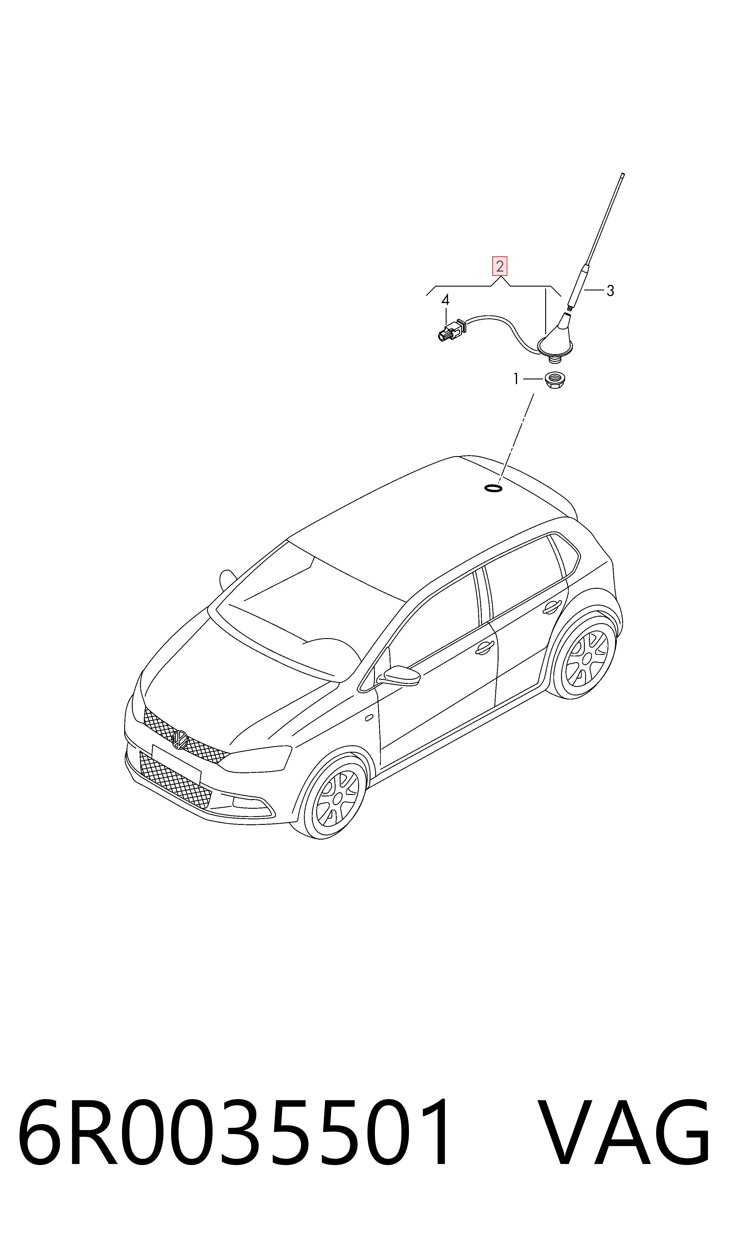 Antena VAG 6R0035501 precio, desde 62,44 EUR