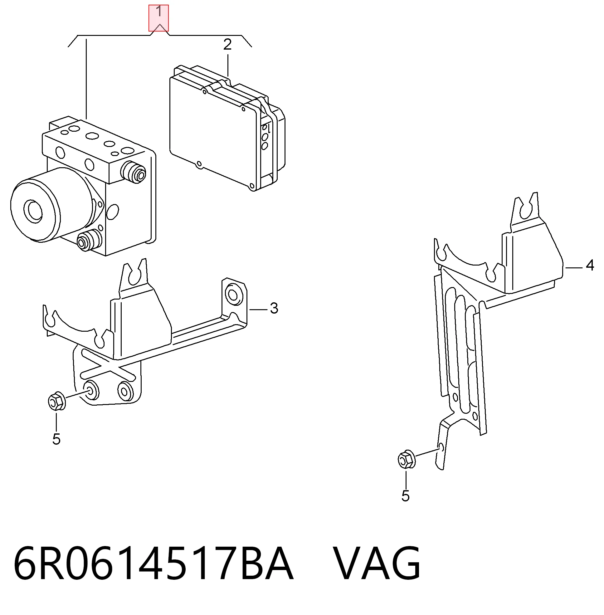 Bloque hidráulico ABS Volkswagen Polo V hatchback (6R1, 6C1) (2009 - 2022) precio, desde 69,70 EUR