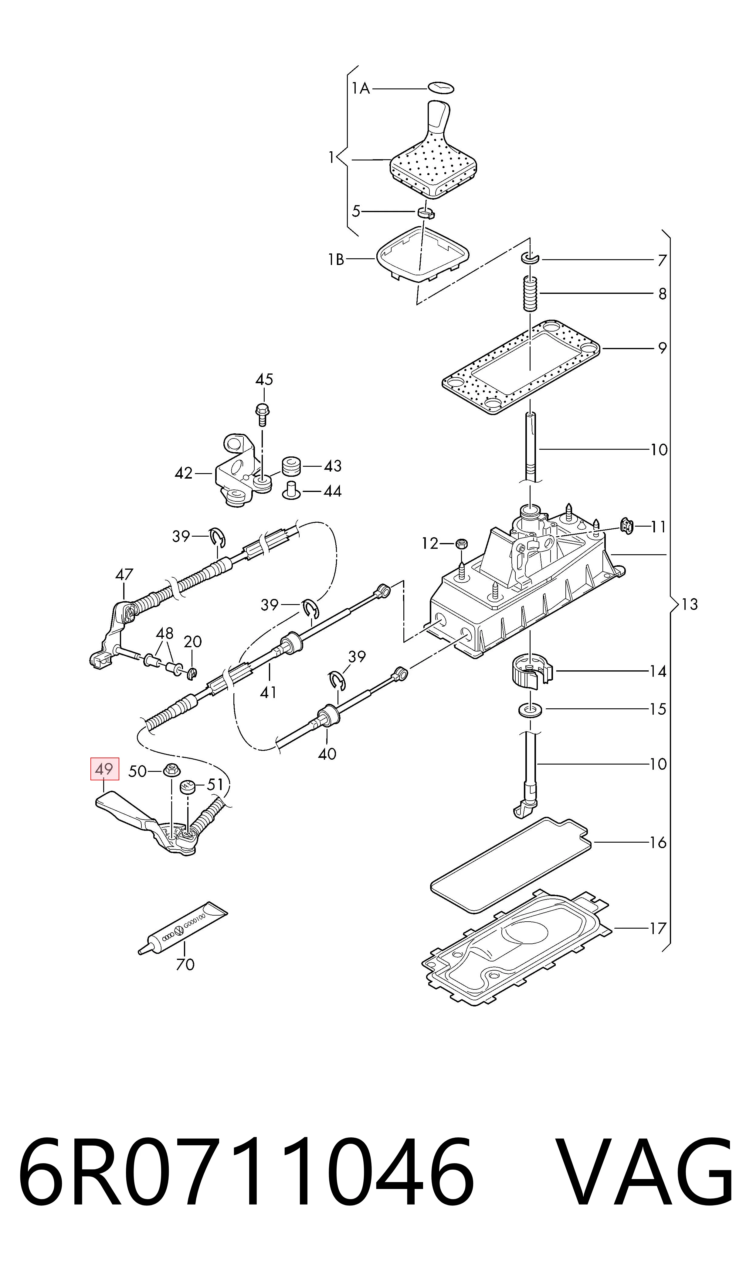 Comprar 6R0711046 VAG Horquilla de cambio de la caja de cambios
