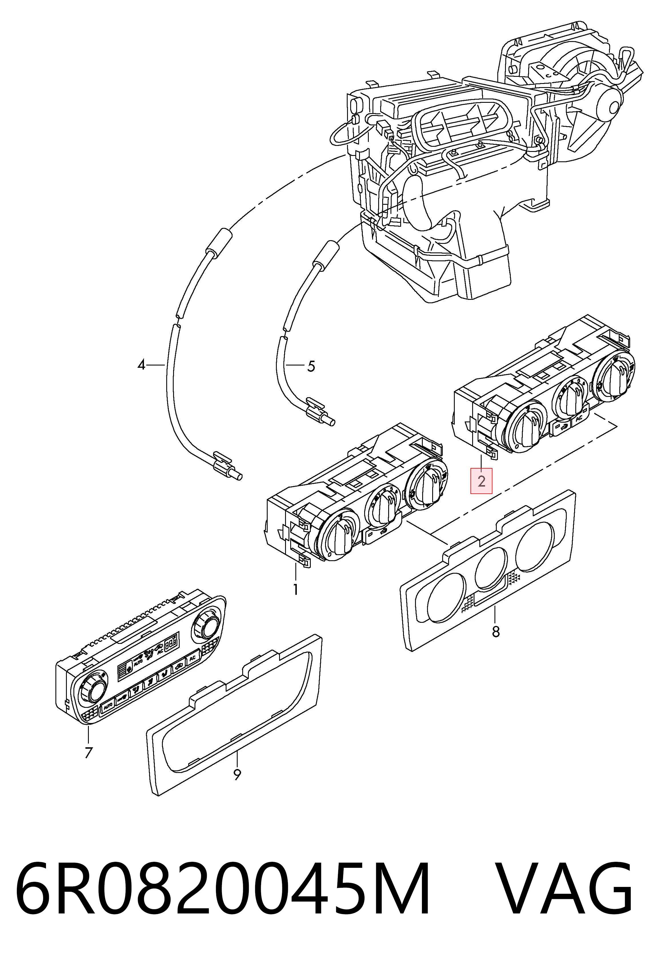 Comprar Unidad de control aire acondicionado Volkswagen Polo V 6R1, 6C1