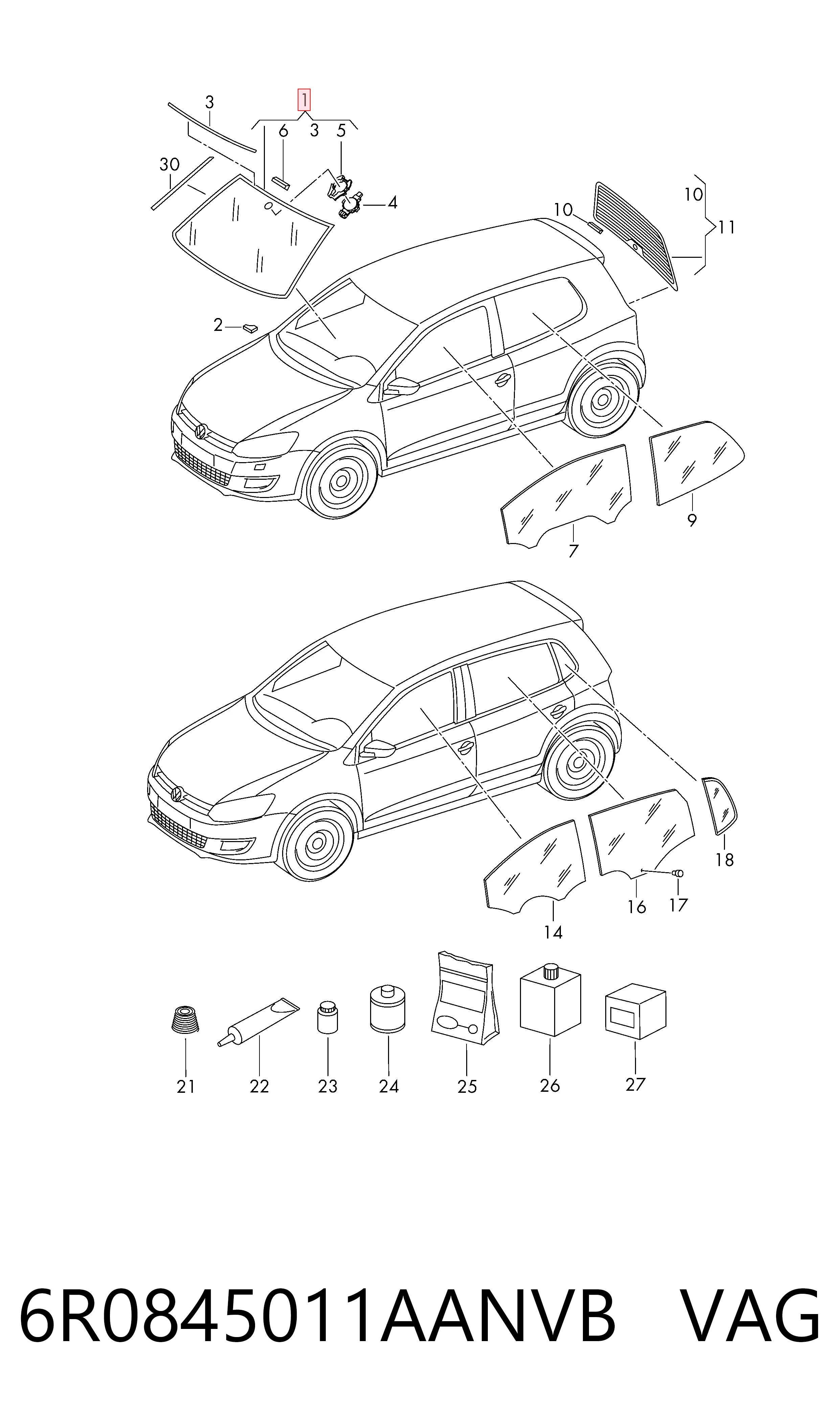  Parabrisas Volkswagen Polo 5