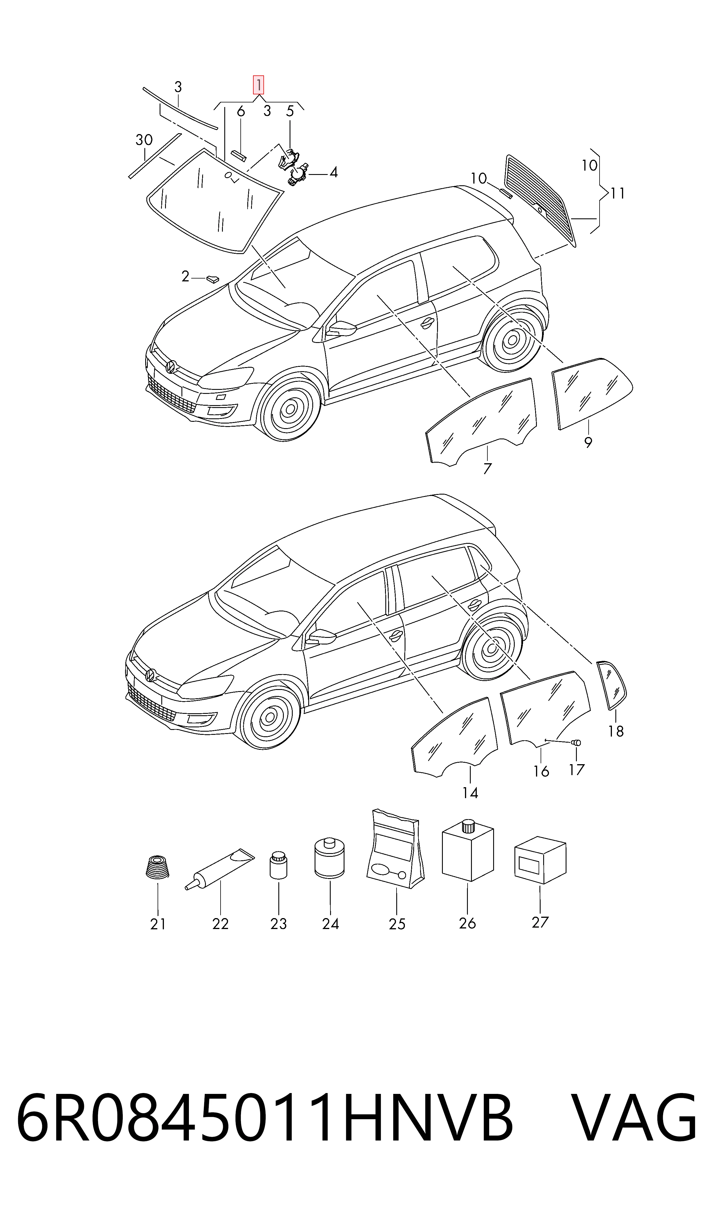  Parabrisas Volkswagen Polo 5