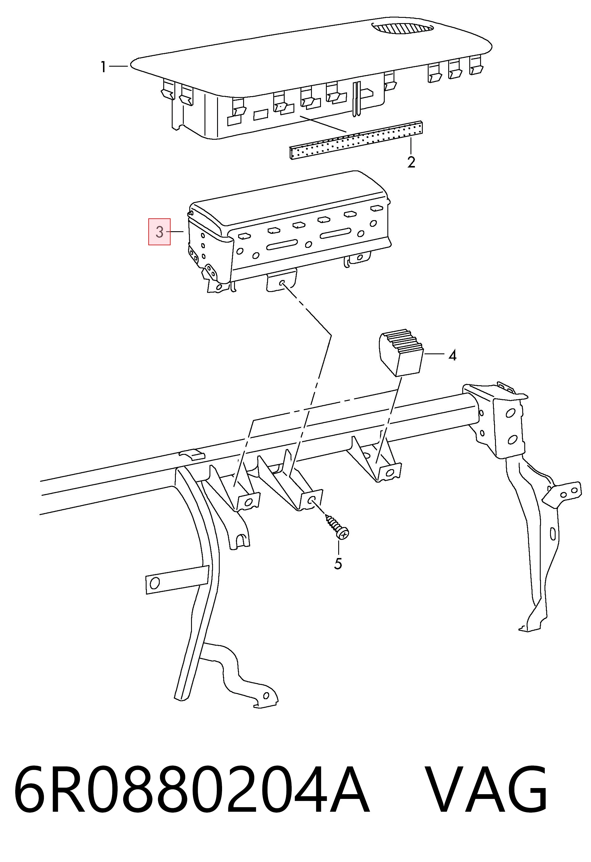 6R0880204A VAG Airbag de volante