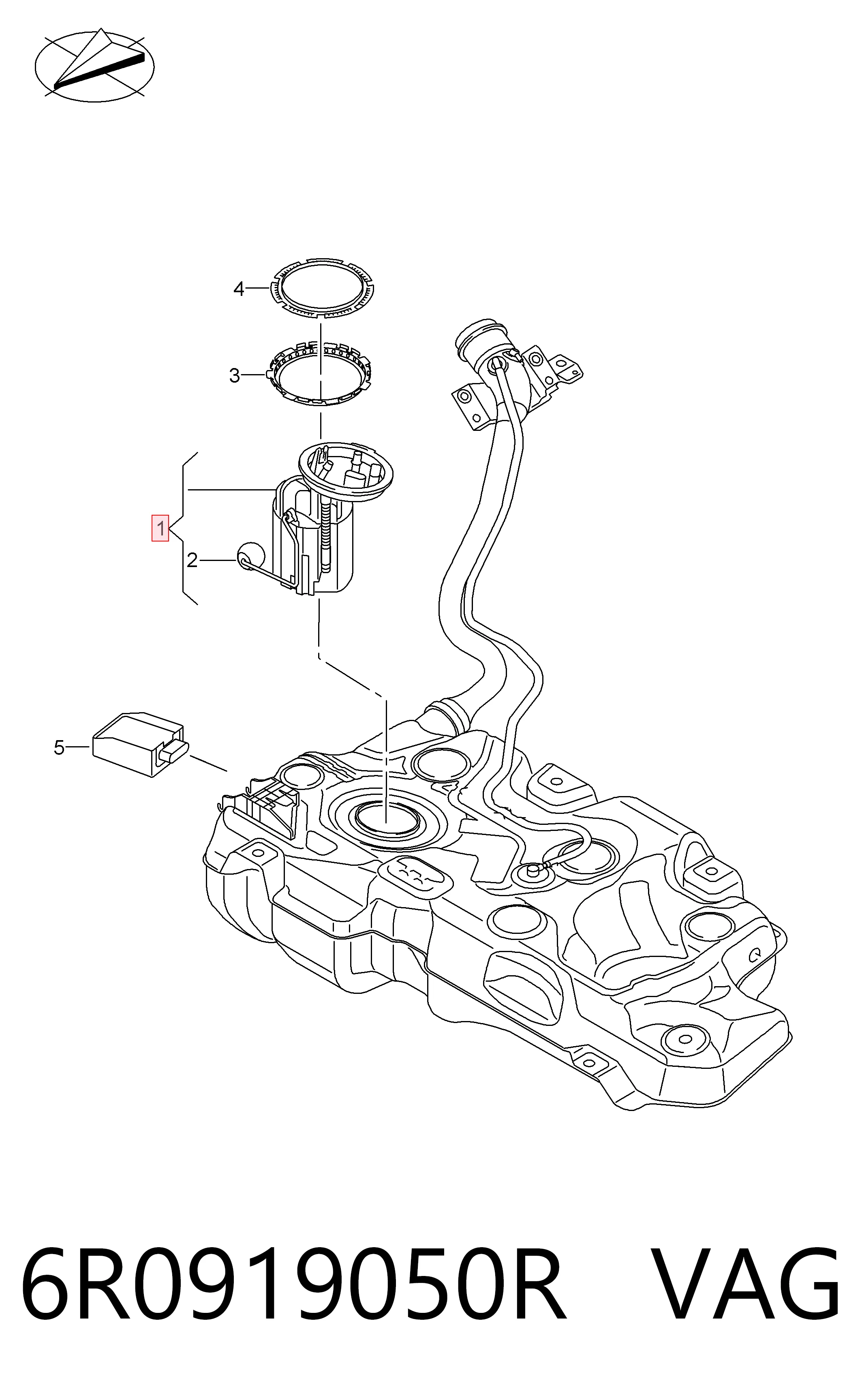 6R0919050R VAG Módulo de alimentación de combustible