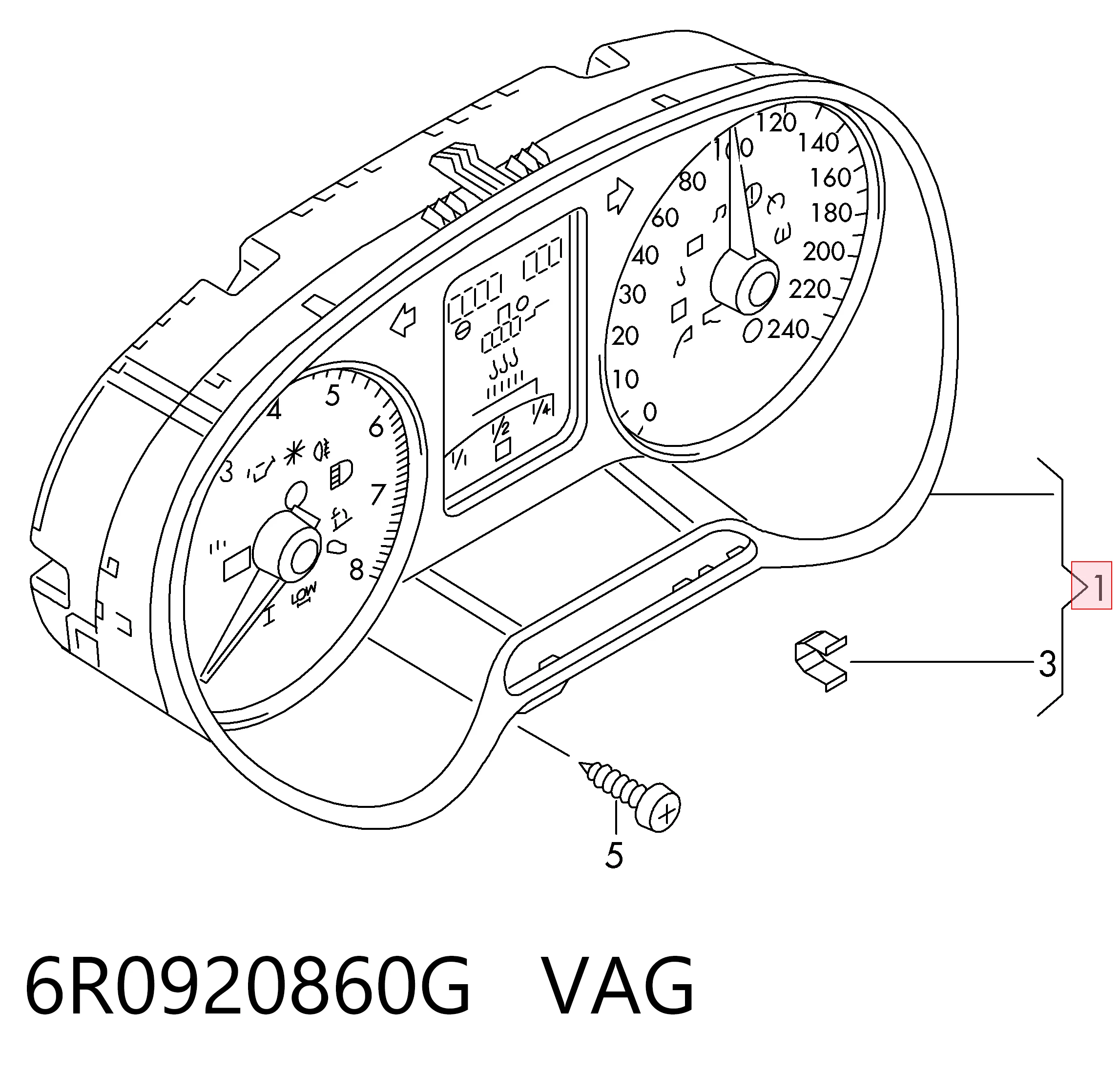 6R0920860G VAG Tablero de instrumentos